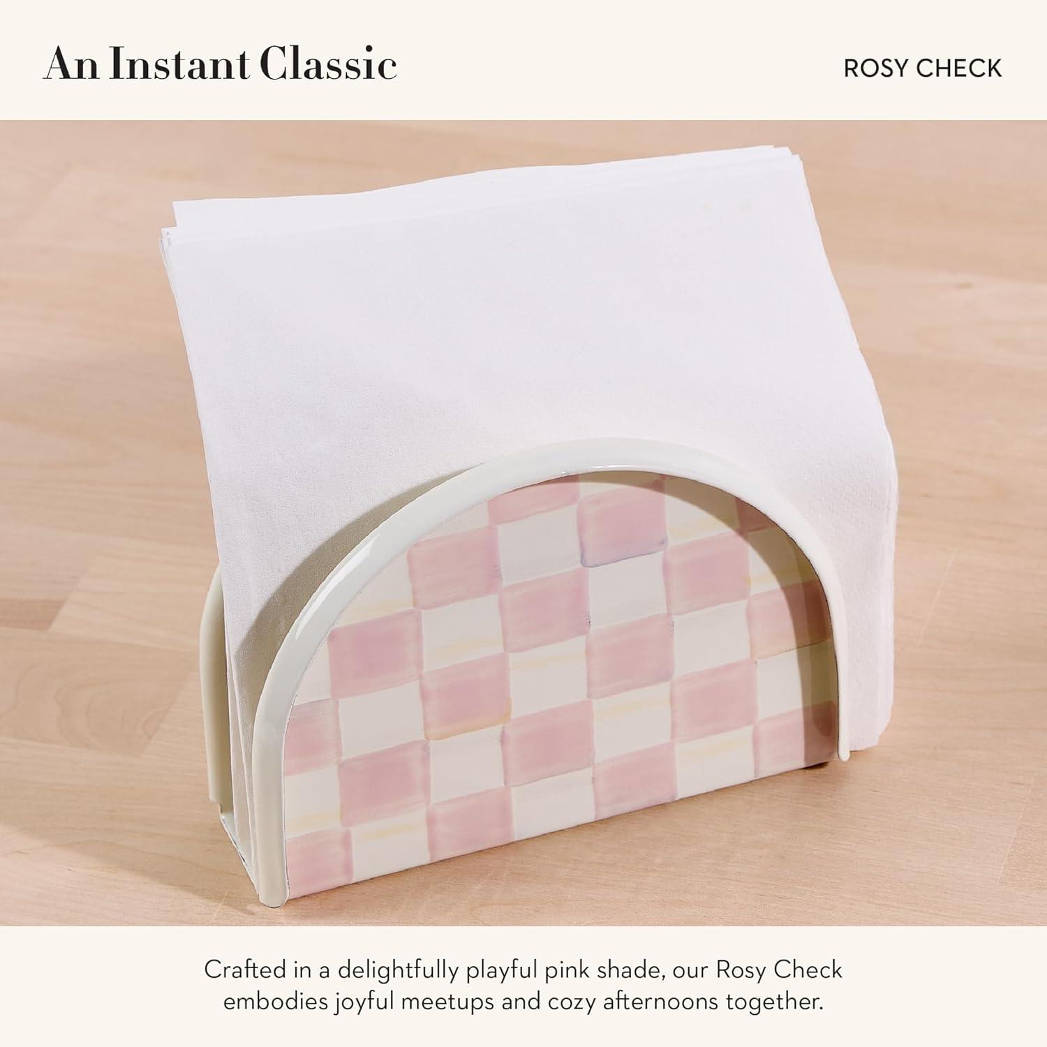 Rosy Check Napkin Holder