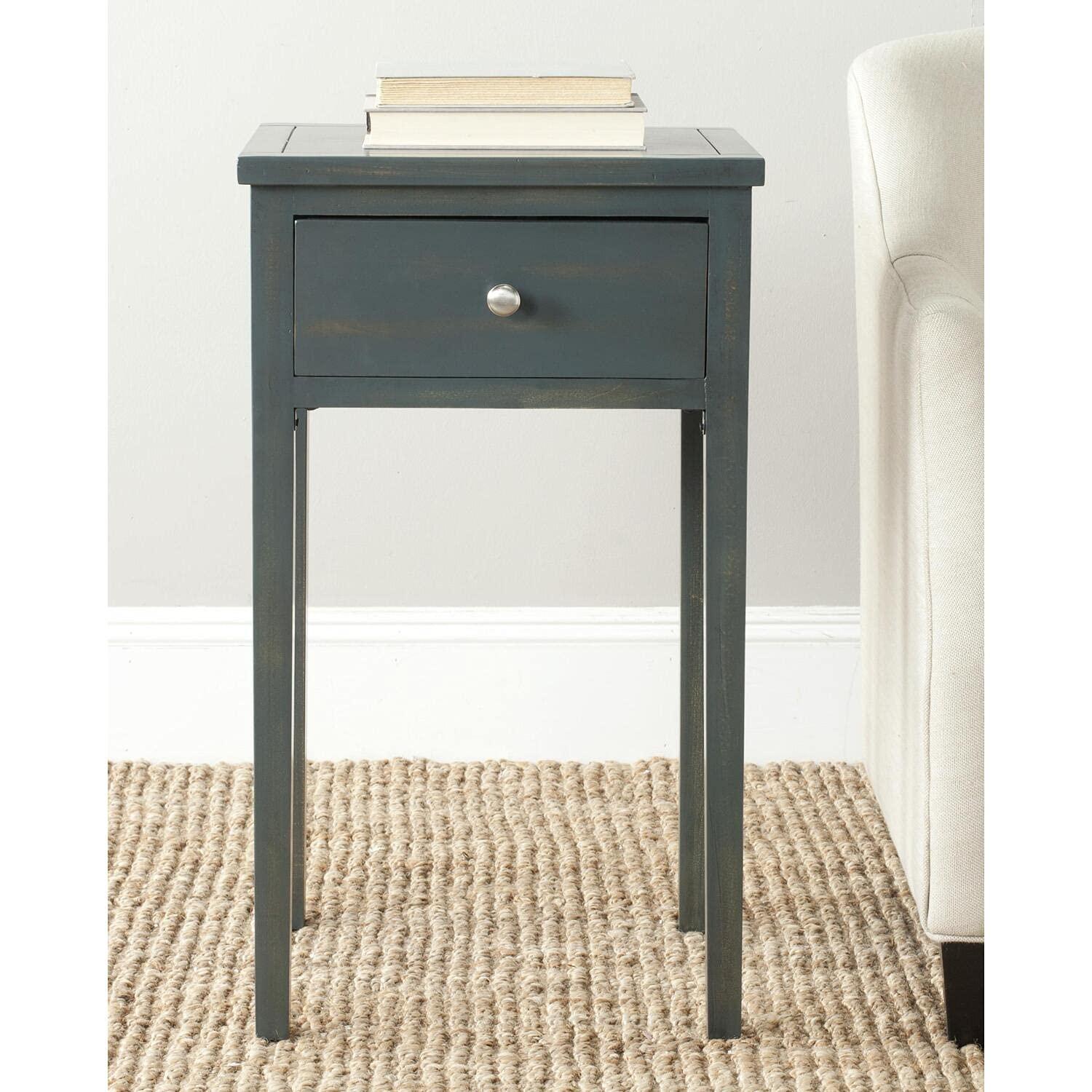 Abel Nightstand With Storage Drawer - AMH6626 - White - Safavieh Couture