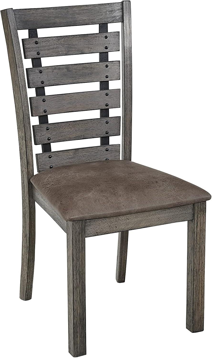 Progressive Furniture Fiji Wood Set of 2 Dining Chairs in Harbor Gray