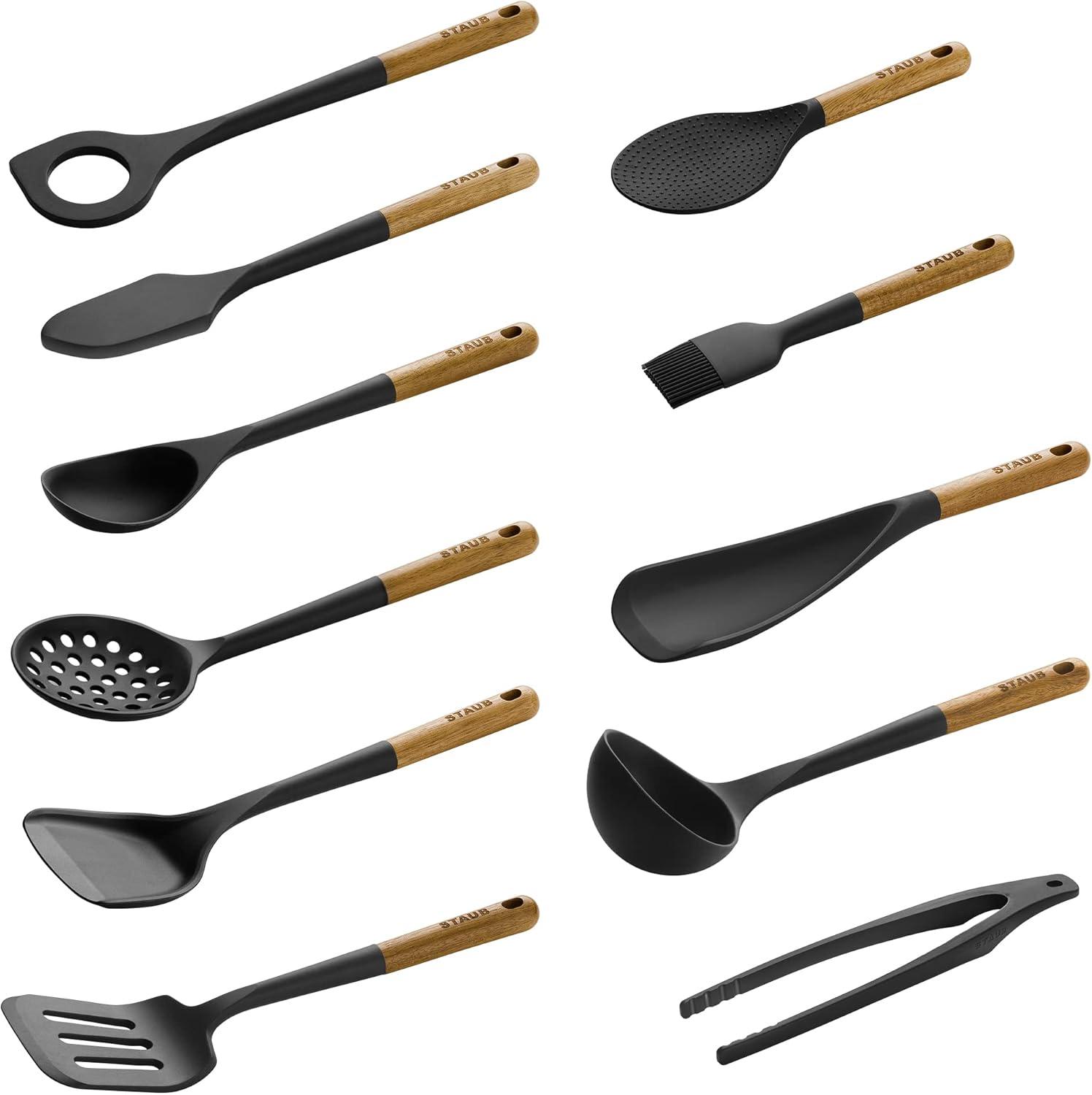 Staub Silicone with Wood Handle Cooking Utensil Sets