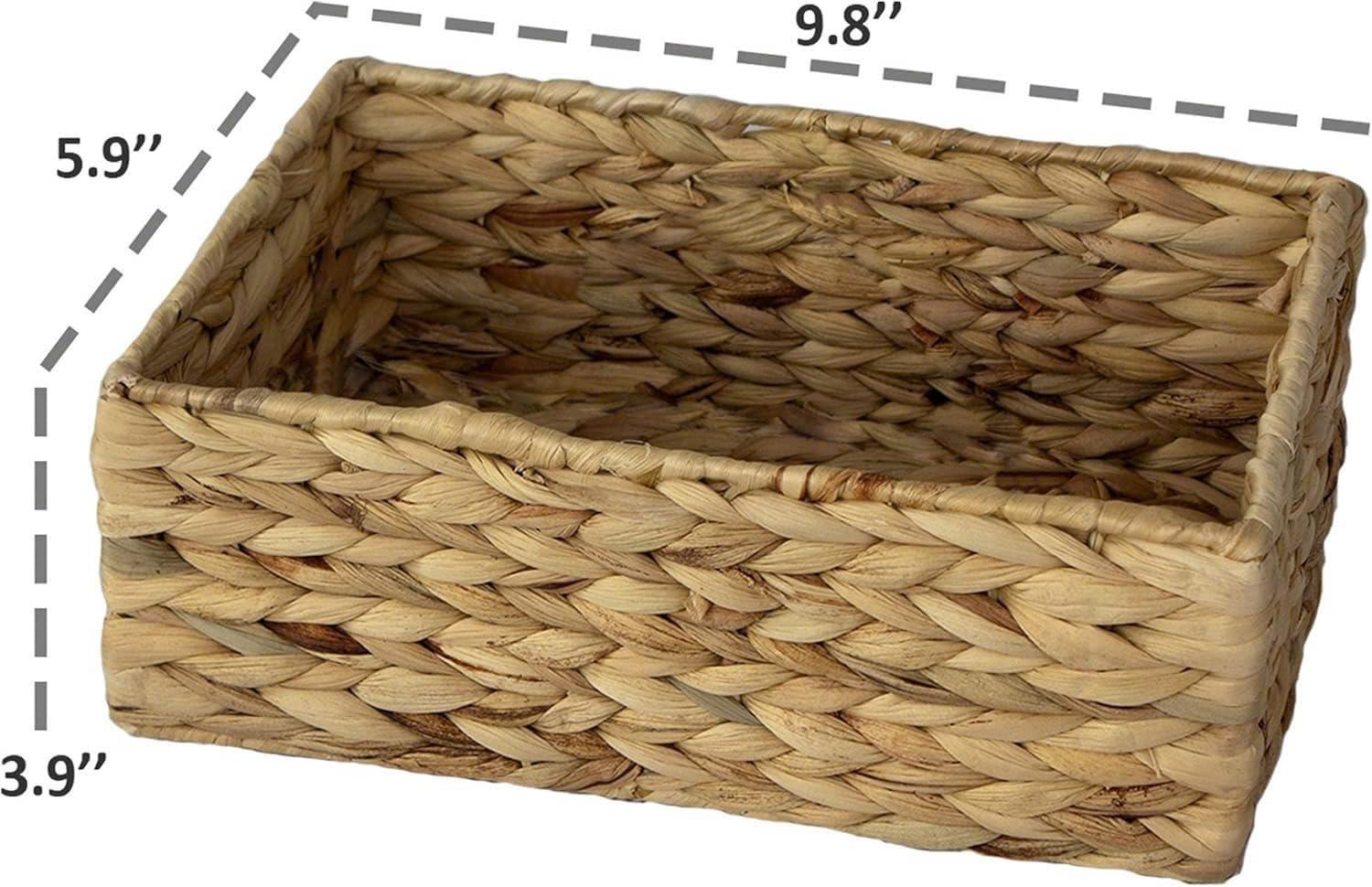 Natural Water Hyacinth Woven Square Tissue Box Holder