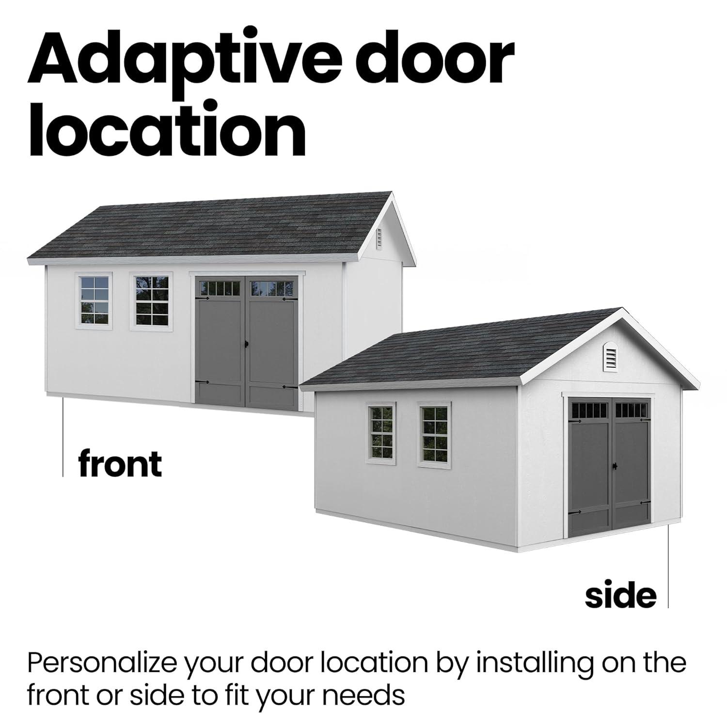 Handy Home Scarsdale 10 ft. W x 16 ft. D Wood Storage Shed With Floor