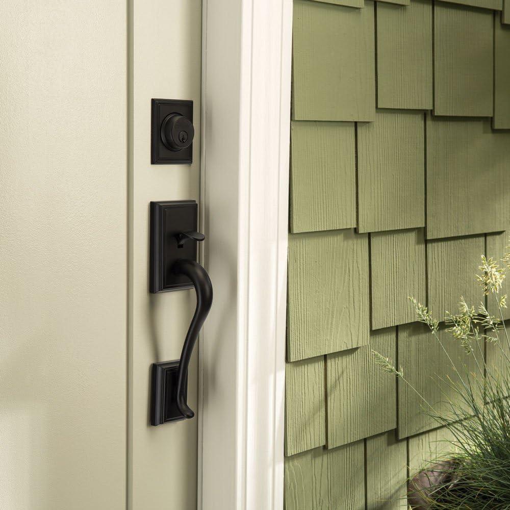 Addison Handleset with Single Cylinder Deadbolt and Accent Door Lever and Rosette