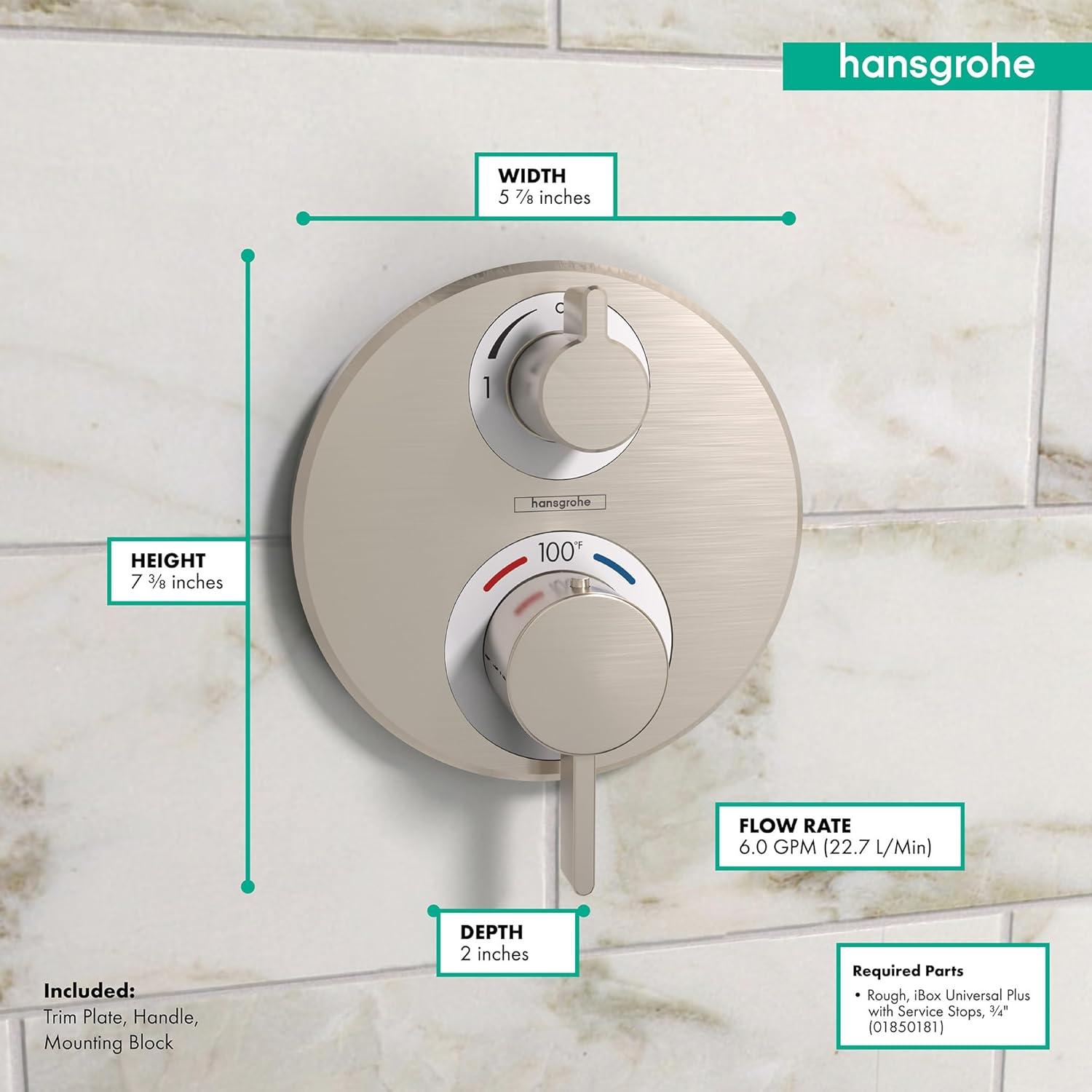 Ecostat S Temperature Memory Thermostatic Valve Trim with Diverter