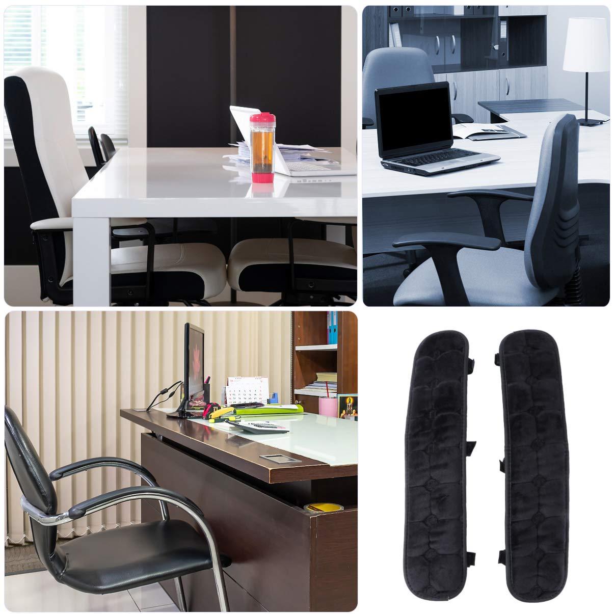Black Memory Foam Office Chair Armrest Cushions