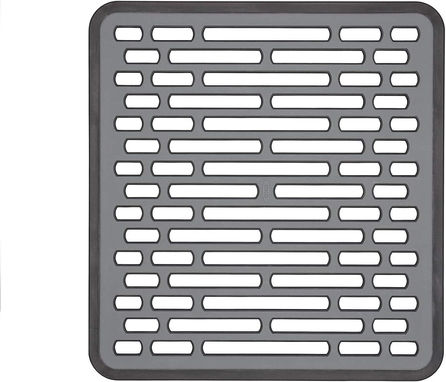 Large Gray Silicone Square Sink Mat