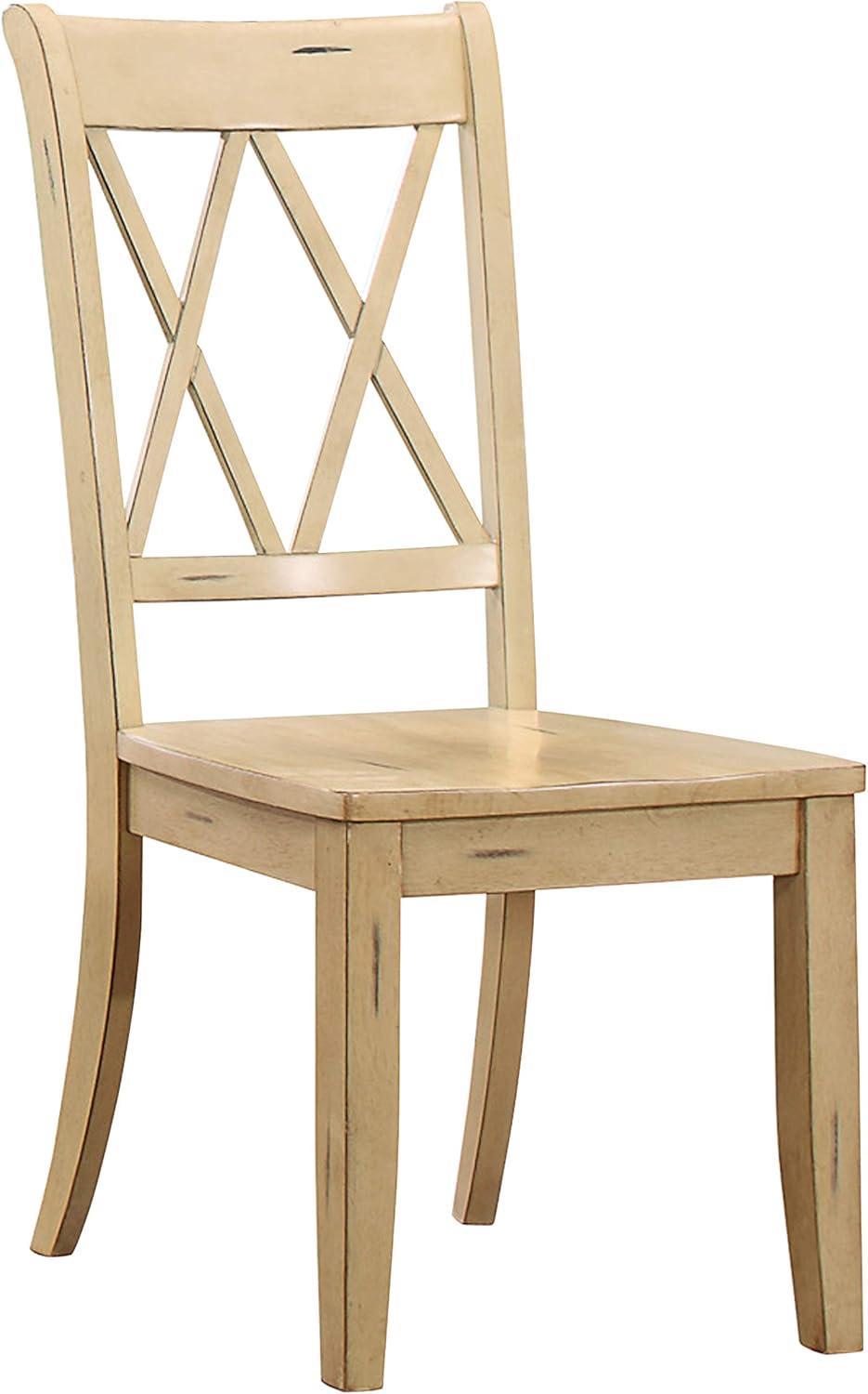 Lexicon Janina Contemporary Wood Dining Room Side Chair in Buttermilk (Set of 2)