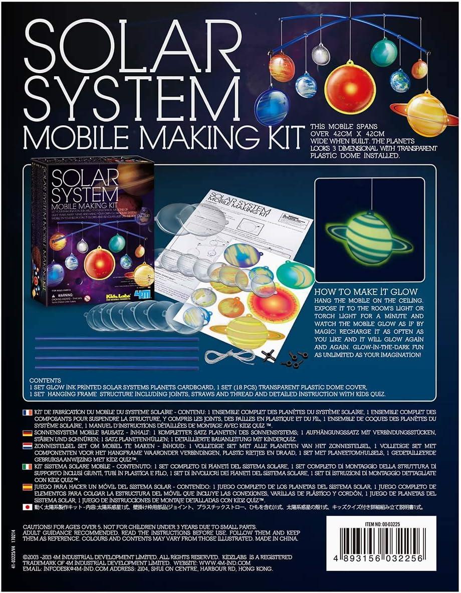 4M Glow-in-the-Dark Solar System Mobile Making Kit, Multi