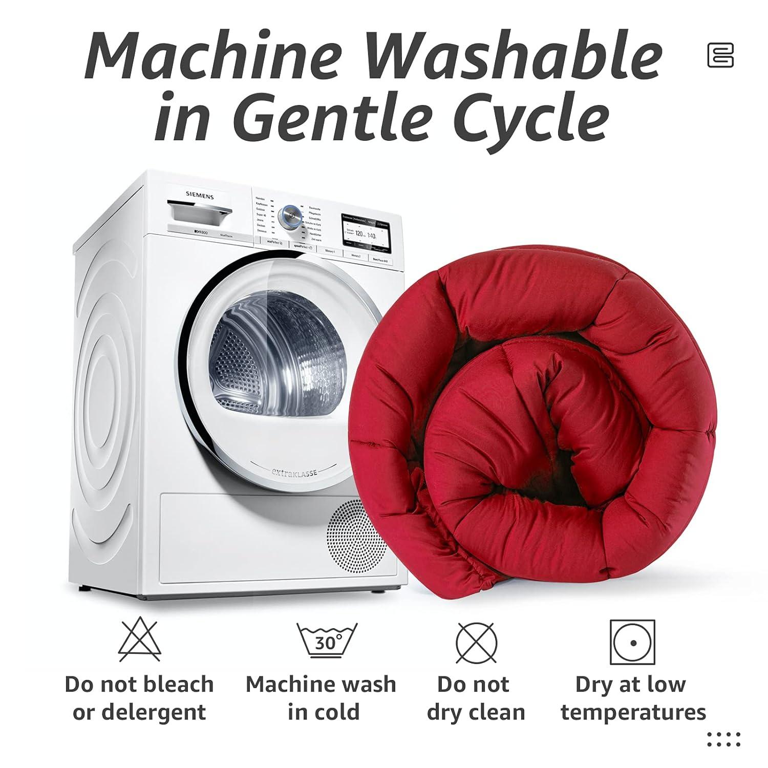 WangSiDun Down Alternative Comforters, All Season Red Comforters Machine Washable, Queen