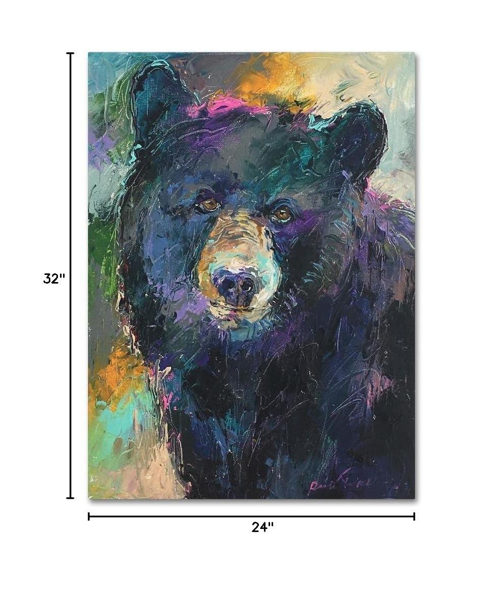 Trademark Fine Art -Richard Wallich 'Art Bear' Canvas Art - 24''x32''