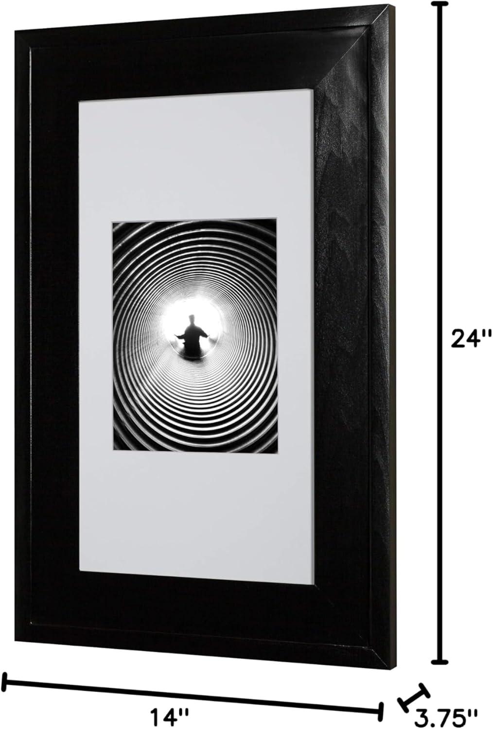 Fox Hollow Furnishings 103BL2-CW Recessed Picture Frame Door Medicine Cabinet with 3 Adjustable Shelves