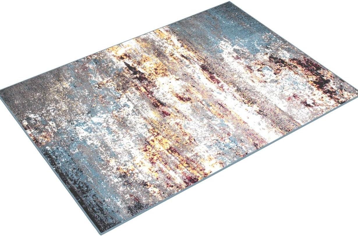 World Rug Gallery Distressed Abstract Watercolor Multi 5' x 7' Area Rug