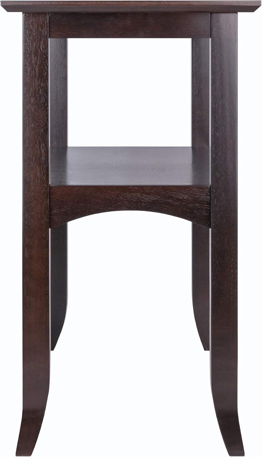 Winsome Camden Console Table Coffee: Traditional Style, Fixed Shelf, Wood Composite Frame, for Entryway or Living Room