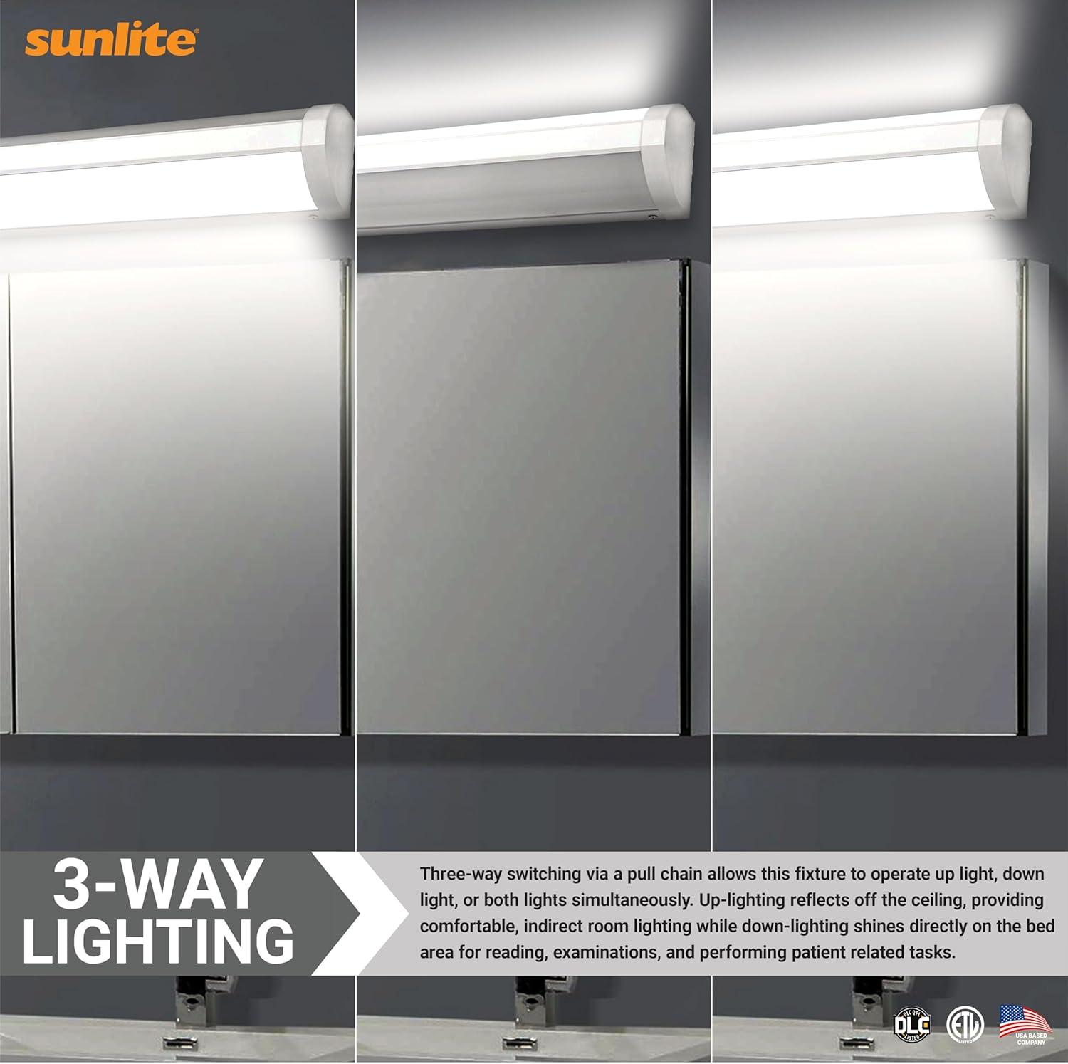 36-Inch Adjustable White LED Linear Bathroom Light Fixture