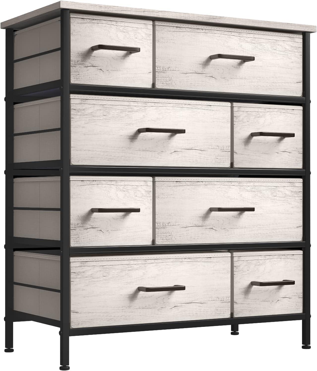 Greige Steel Frame Horizontal Nursery Dresser with Soft Close Drawers