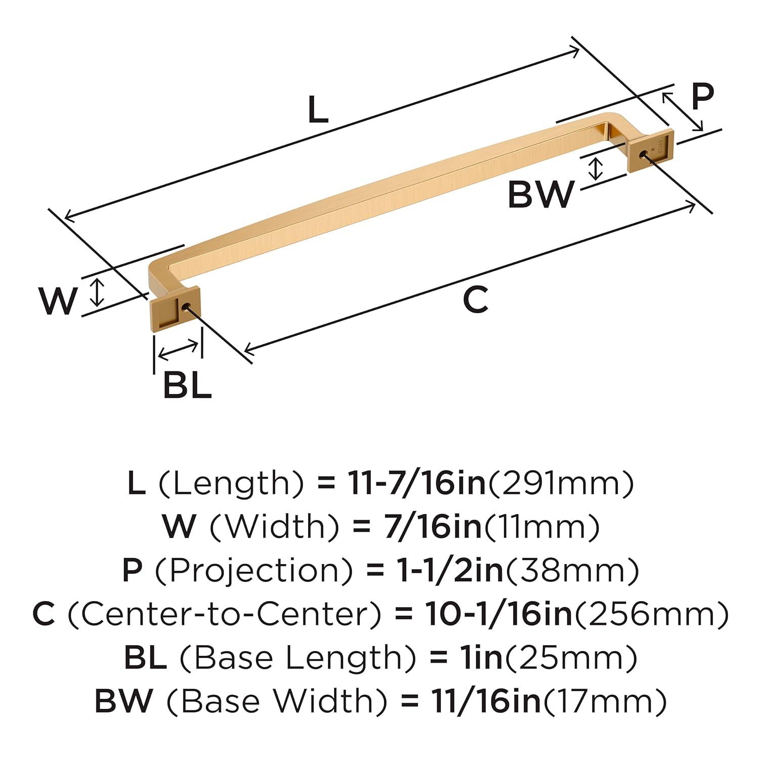 Westerly 10-1/16 inch (256mm) Center-to-Center