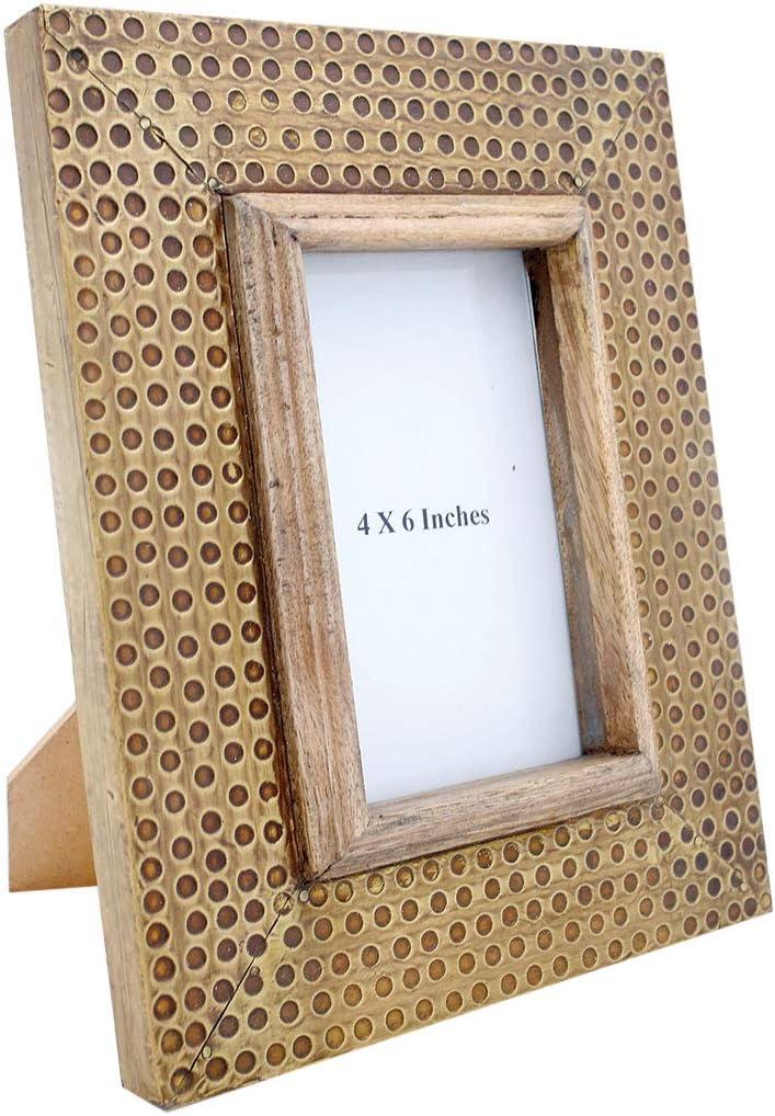 Elegant 8x10 Gold Textured Hammered Manufactured Wood Picture Frame