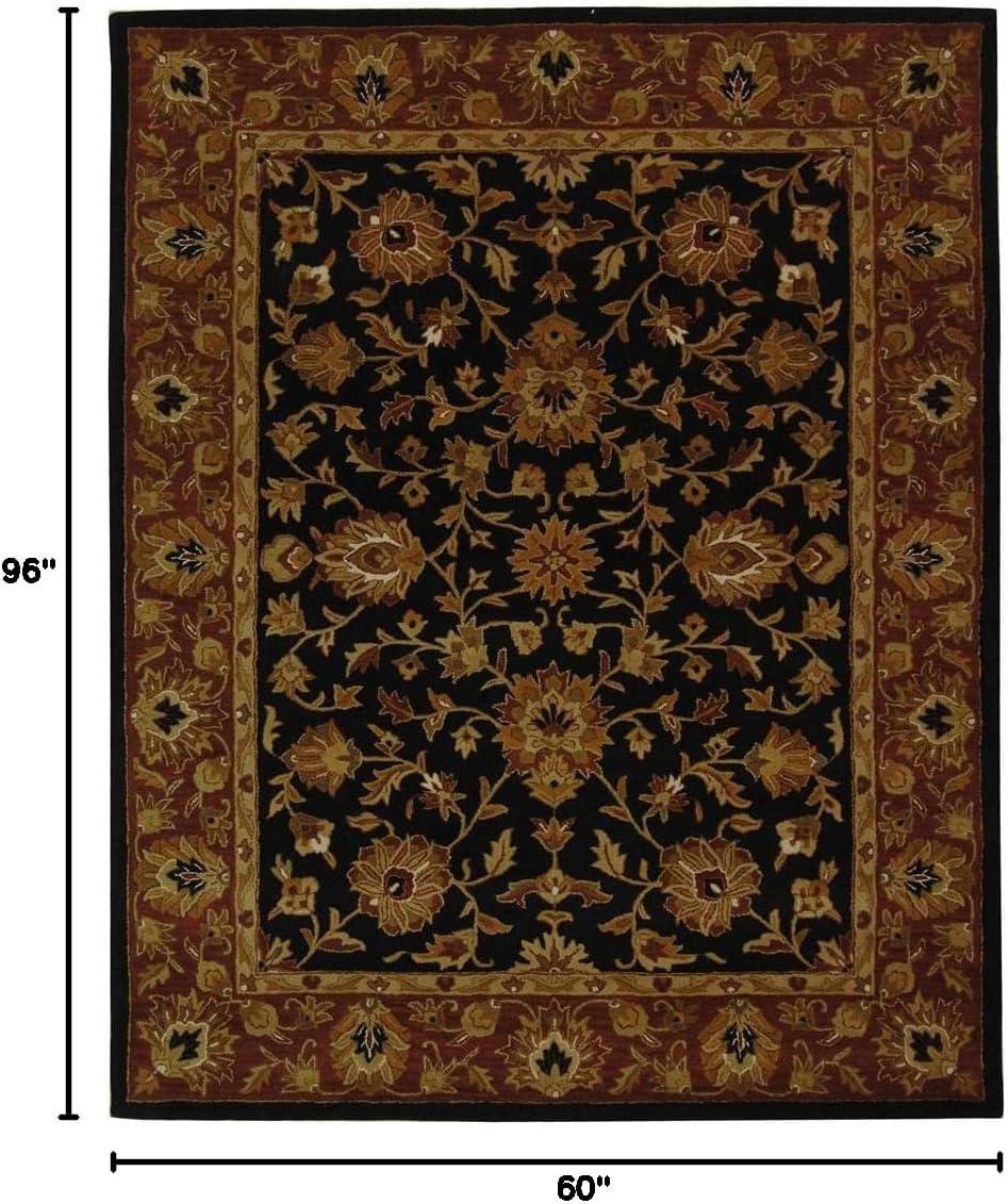 Heritage HG112 Handmade Area Rug - 5'x8' - Black/Red - Safavieh
