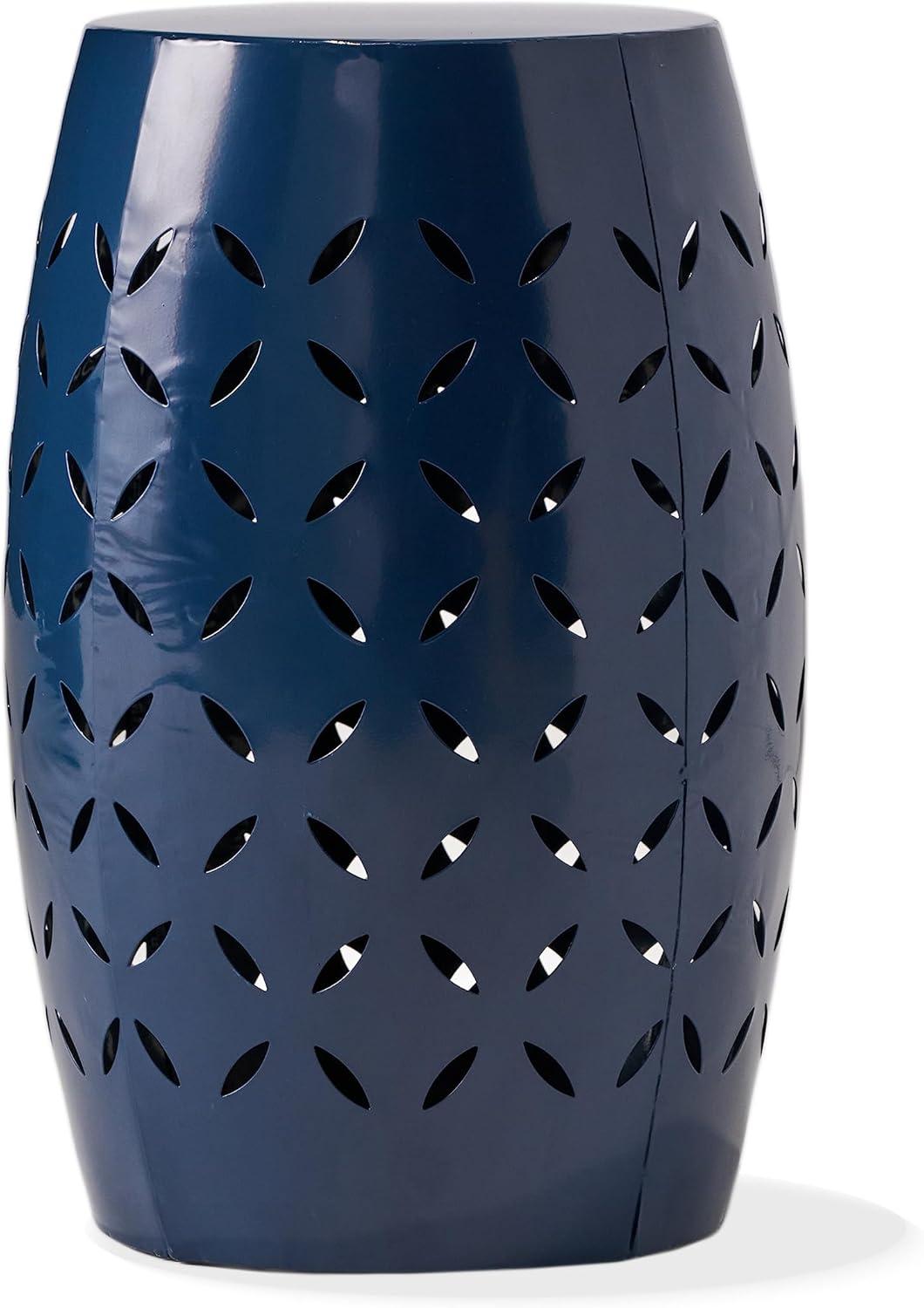 Dakota Fields 12-Inch Iron Side Table, Dark Blue