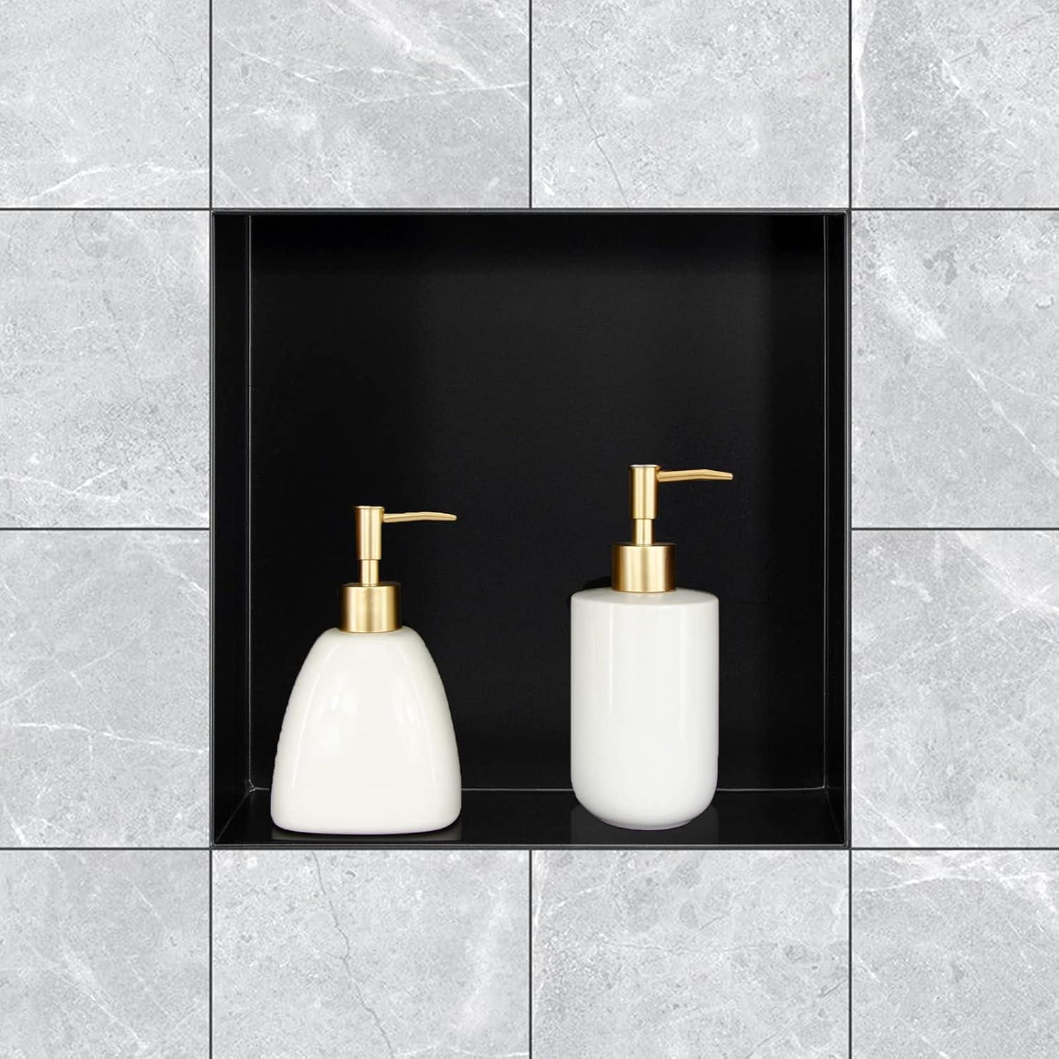 Shower Niche Stainless Steel In-wall Model 12" X 12" Recessed Shelf - Modern and Elegant Design - Easy to Install