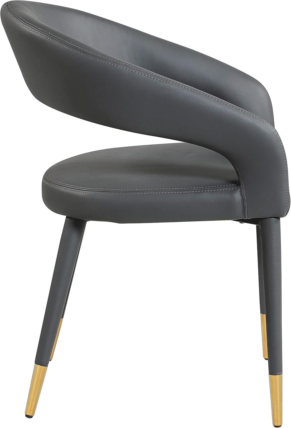 Meridian Furniture Destiny Grey Vegan Leather Dining Chair