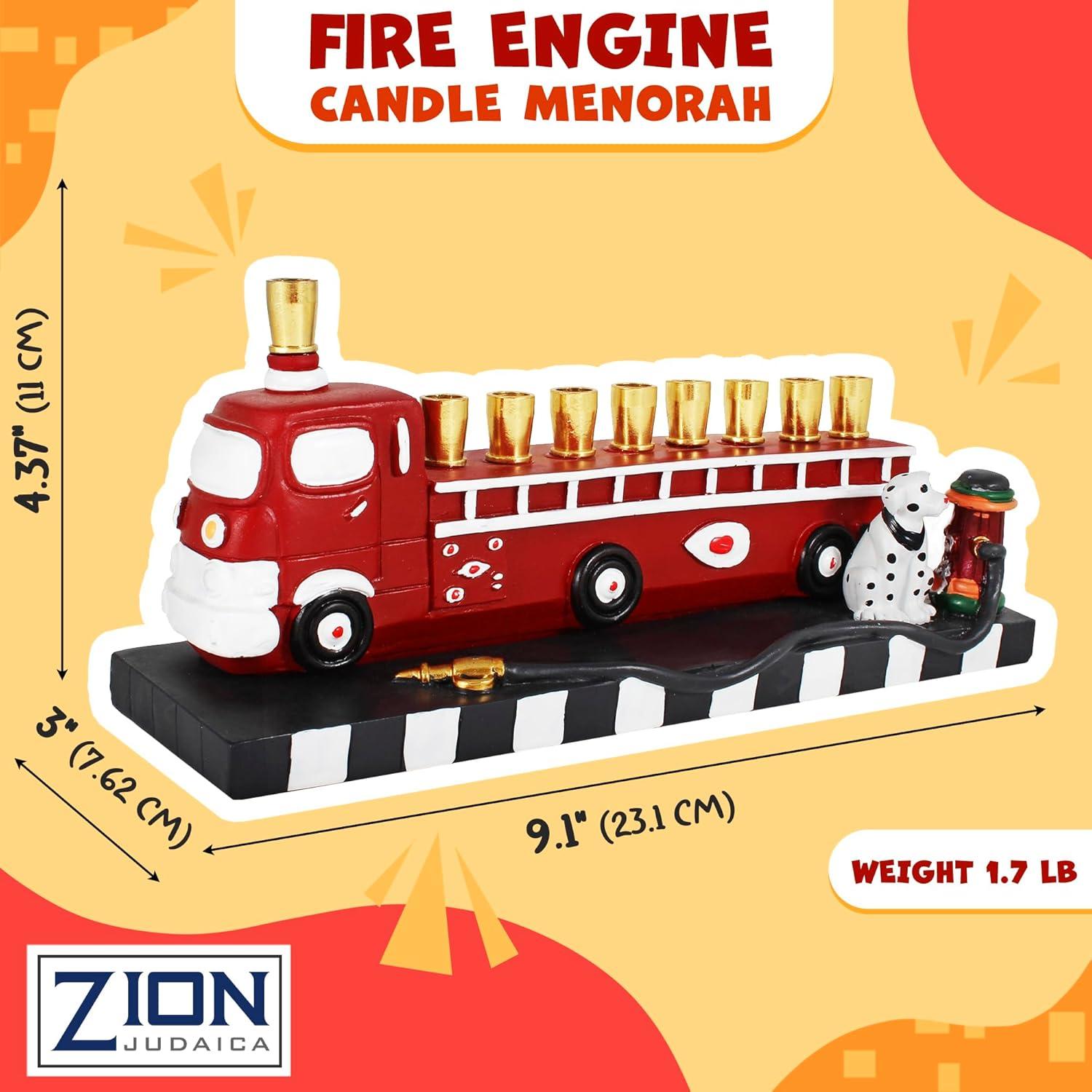 Hanukkah Fire Truck Menorah