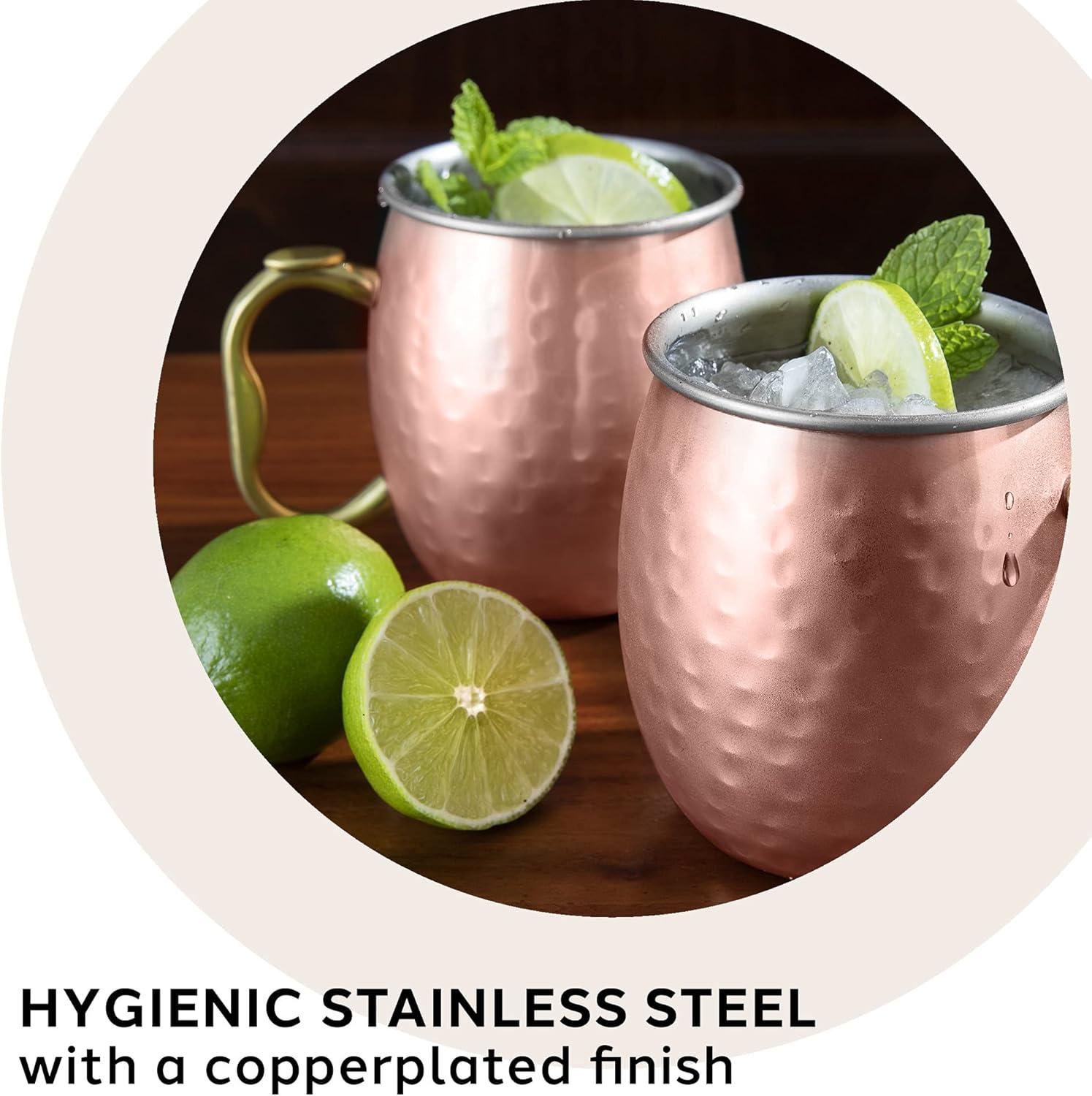 Oggi Barware 18 Oz Stainless Steel Moscow Mule Mug