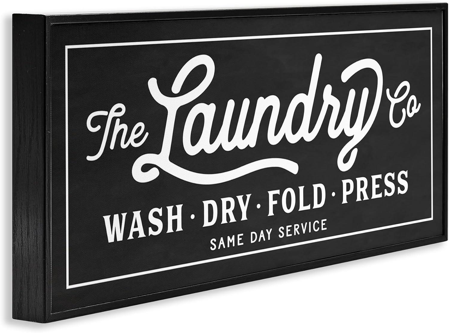 Vintage Laundry Sign Cursive by Lettered And Lined - Graphic Art