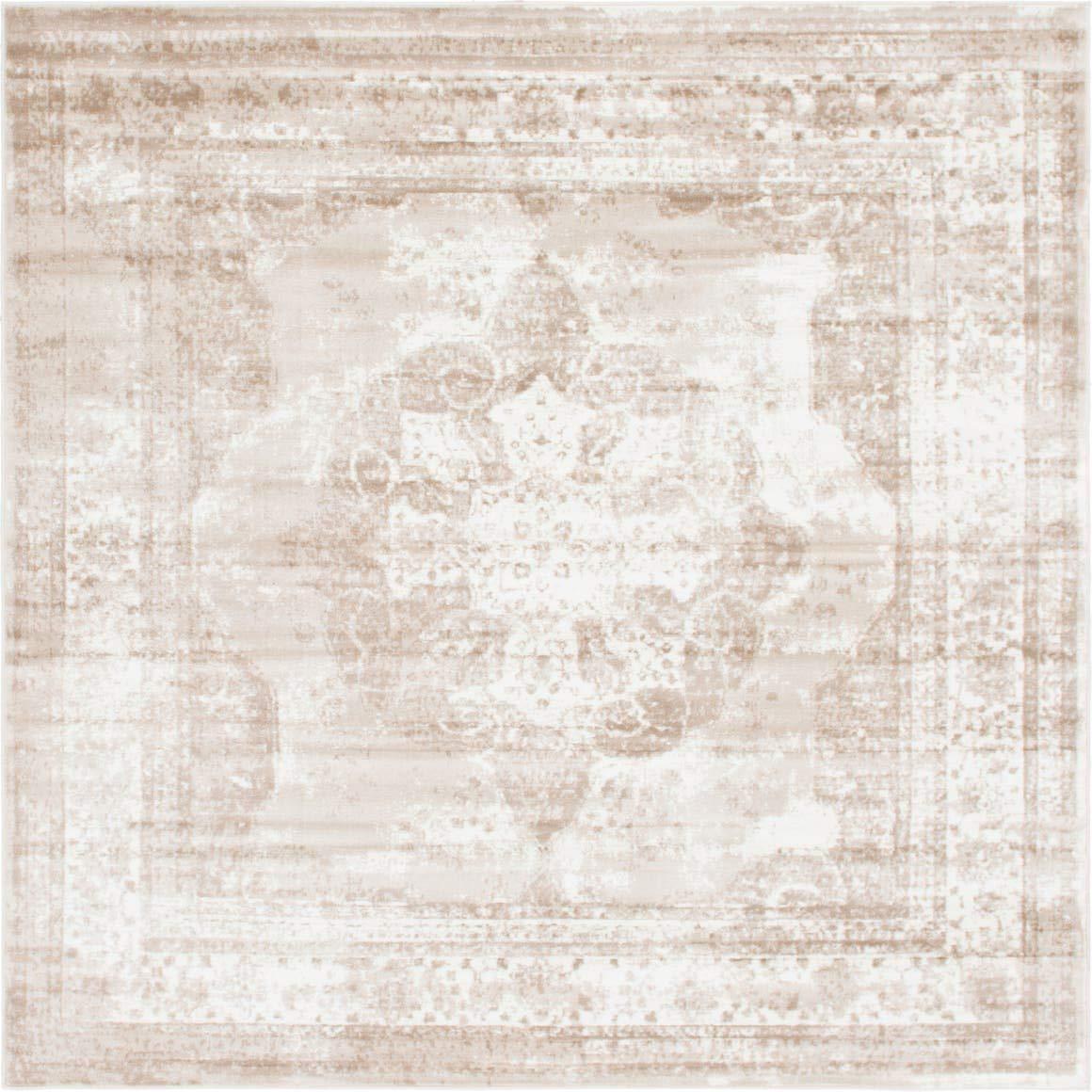 Unique Loom 8' 0 x 8' 0 Sofia Salle Garnier Beige Area Rug