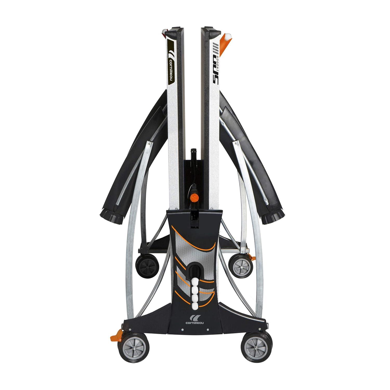 CORNILLEAU - 500 Indoor Table Tennis Table- Folding & Compact - 22mm Chipboard Top - Racket & Ball Holders - Blue