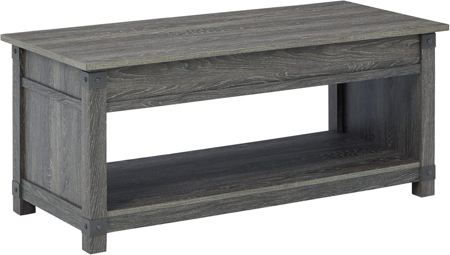 Signature Design by Ashley Casual Freedan Lift-Top Coffee Table  Grayish Brown