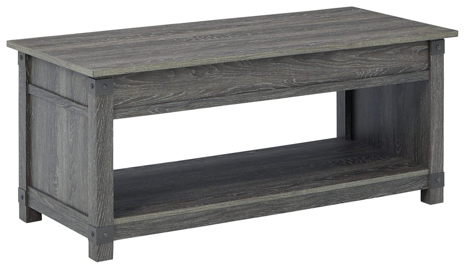 Signature Design by Ashley Casual Freedan Lift-Top Coffee Table  Grayish Brown