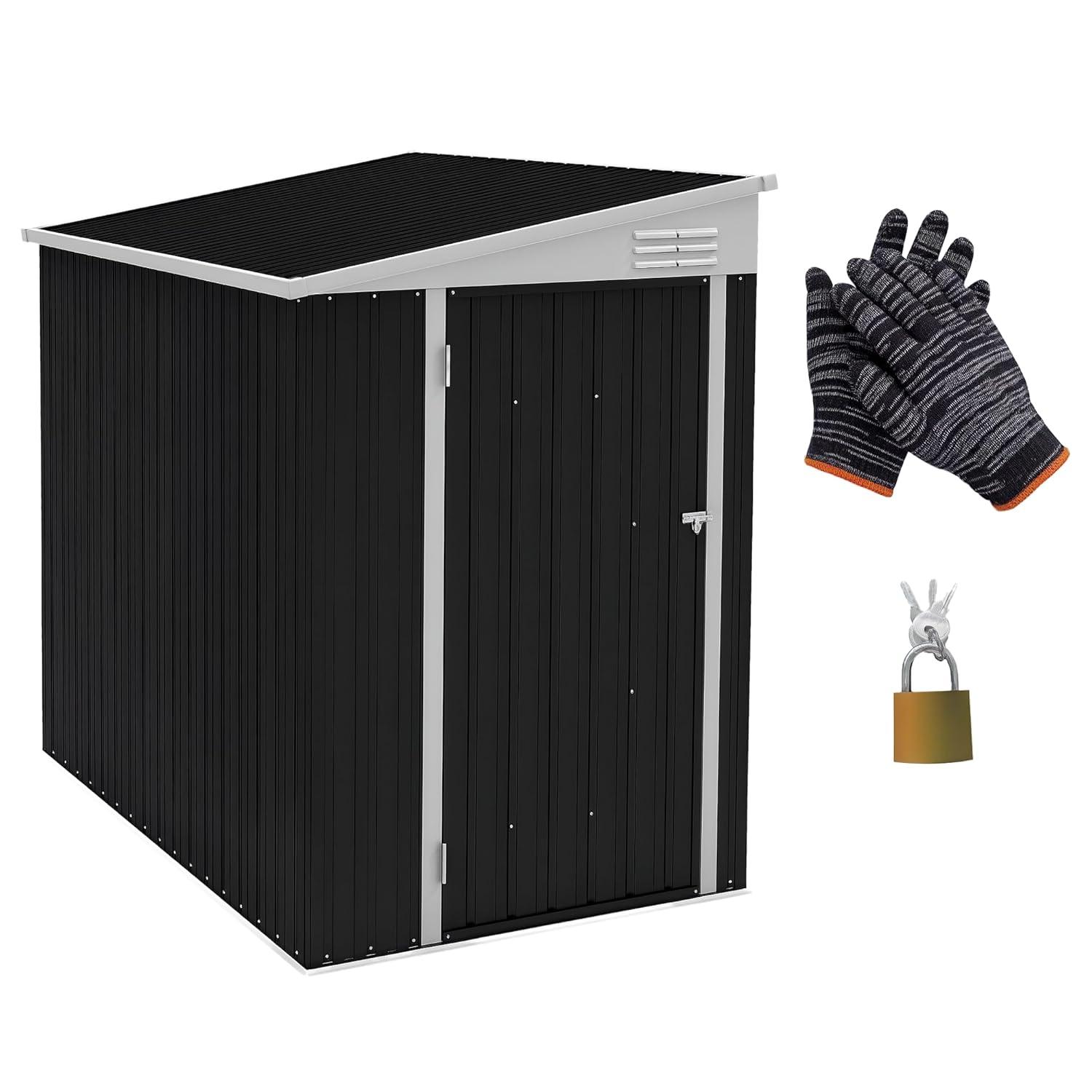 Outsunny Metal Lean-to Storage Shed