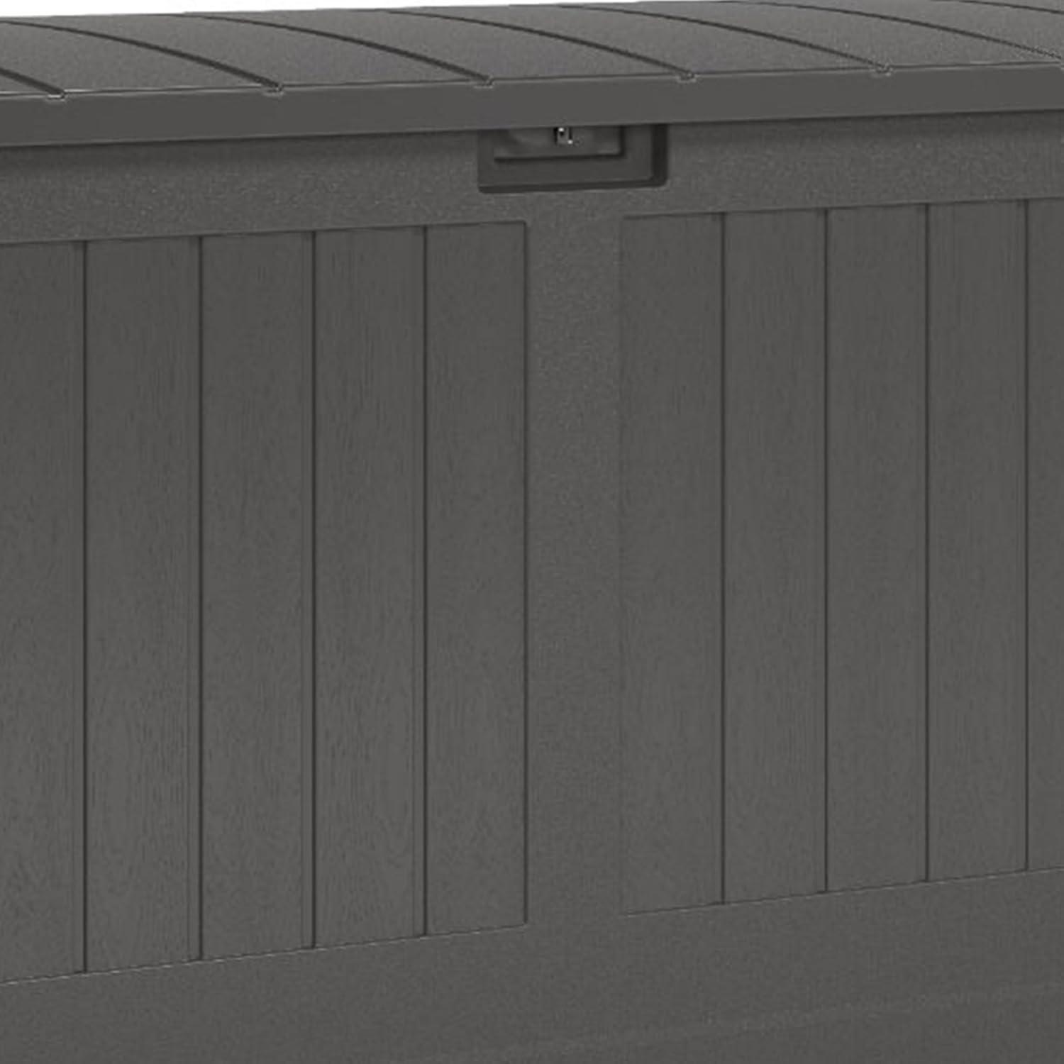 Suncast 200 Gallon Lockable Gray Plastic Deck Box