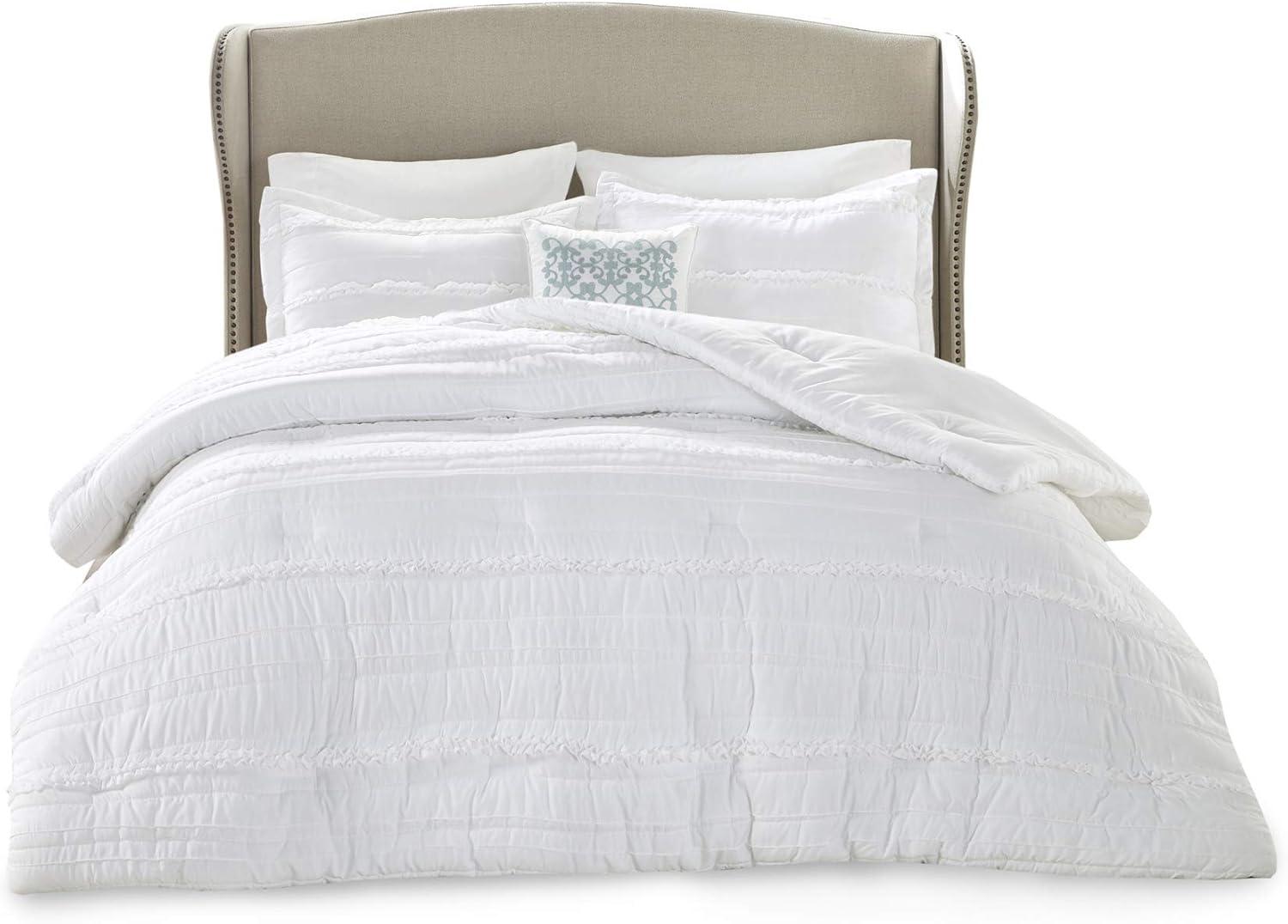 Celeste 5 Piece Microfiber Ruffled Comforter Set