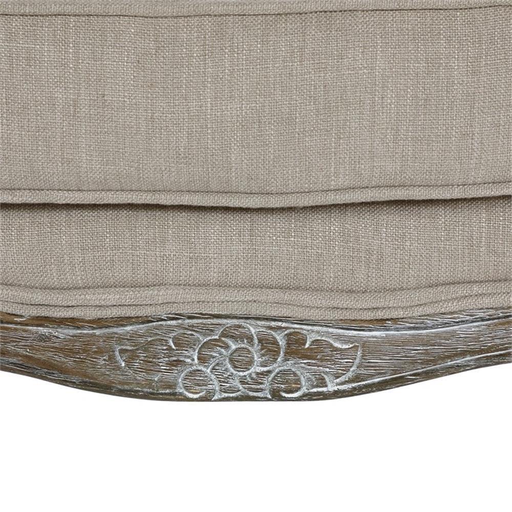 Lexicon Parlier Traditional Wood Accent Ottoman in Natural
