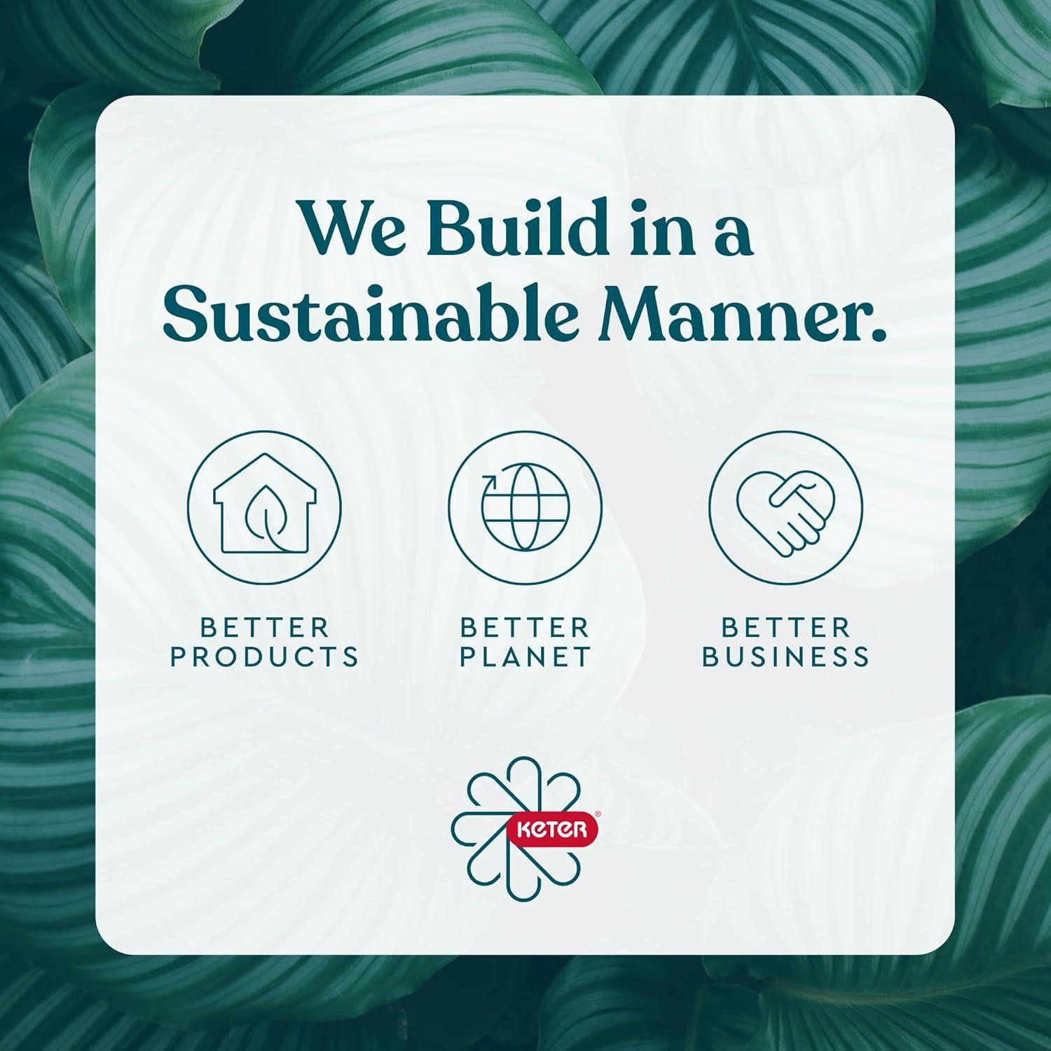 Keter Unity XL Outdoor Durable Kitchen Rolling Bar Cart with Storage Cabinet, Graphite