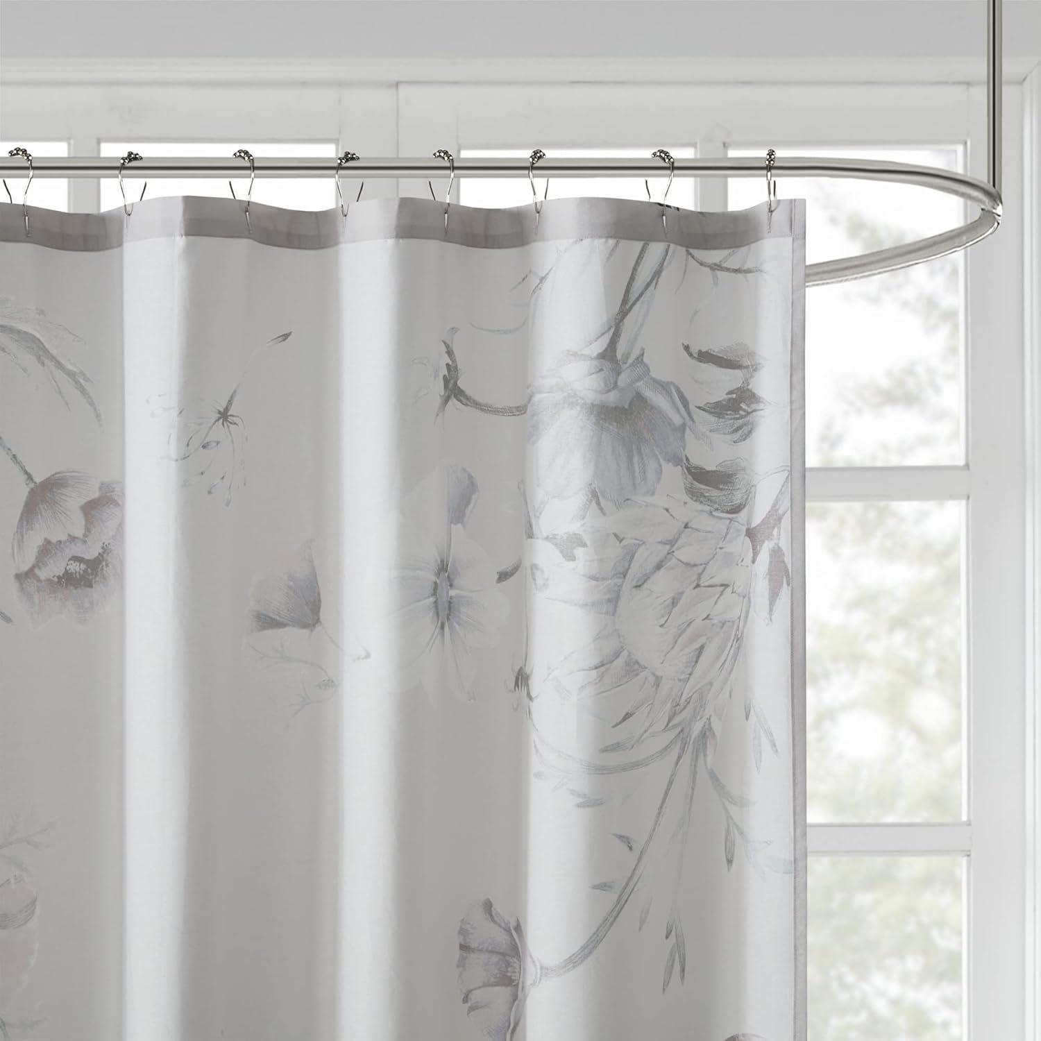 Madison Park Cassandra Printed Cotton Shower Curtain