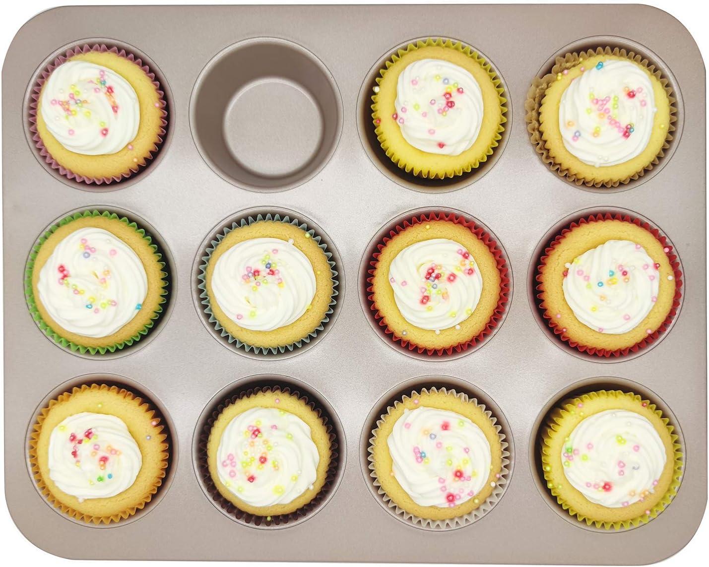 Vibrant Red Greaseproof Paper Cupcake Liners, Standard Size, 100-Count