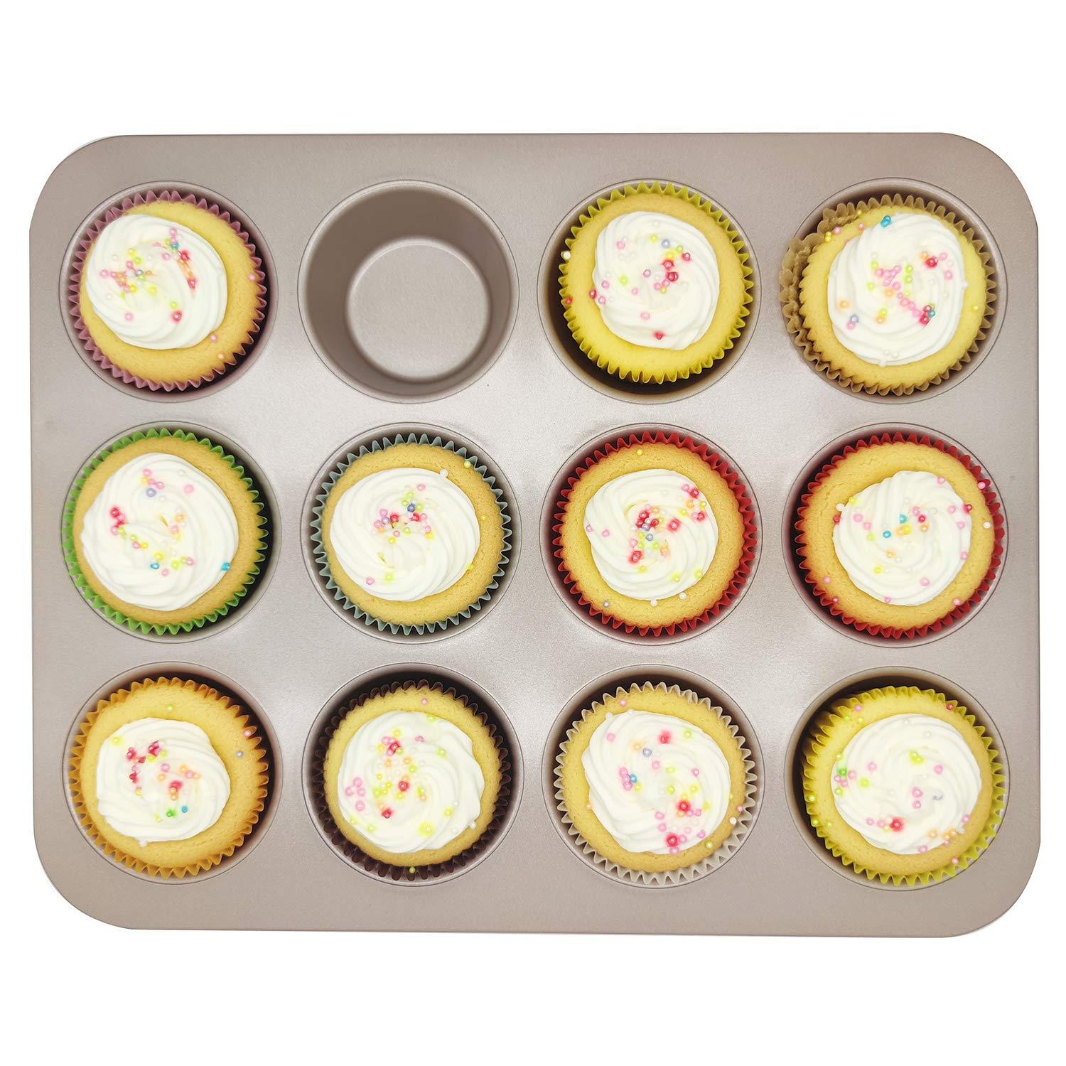 Vibrant Red Greaseproof Paper Cupcake Liners, Standard Size, 100-Count