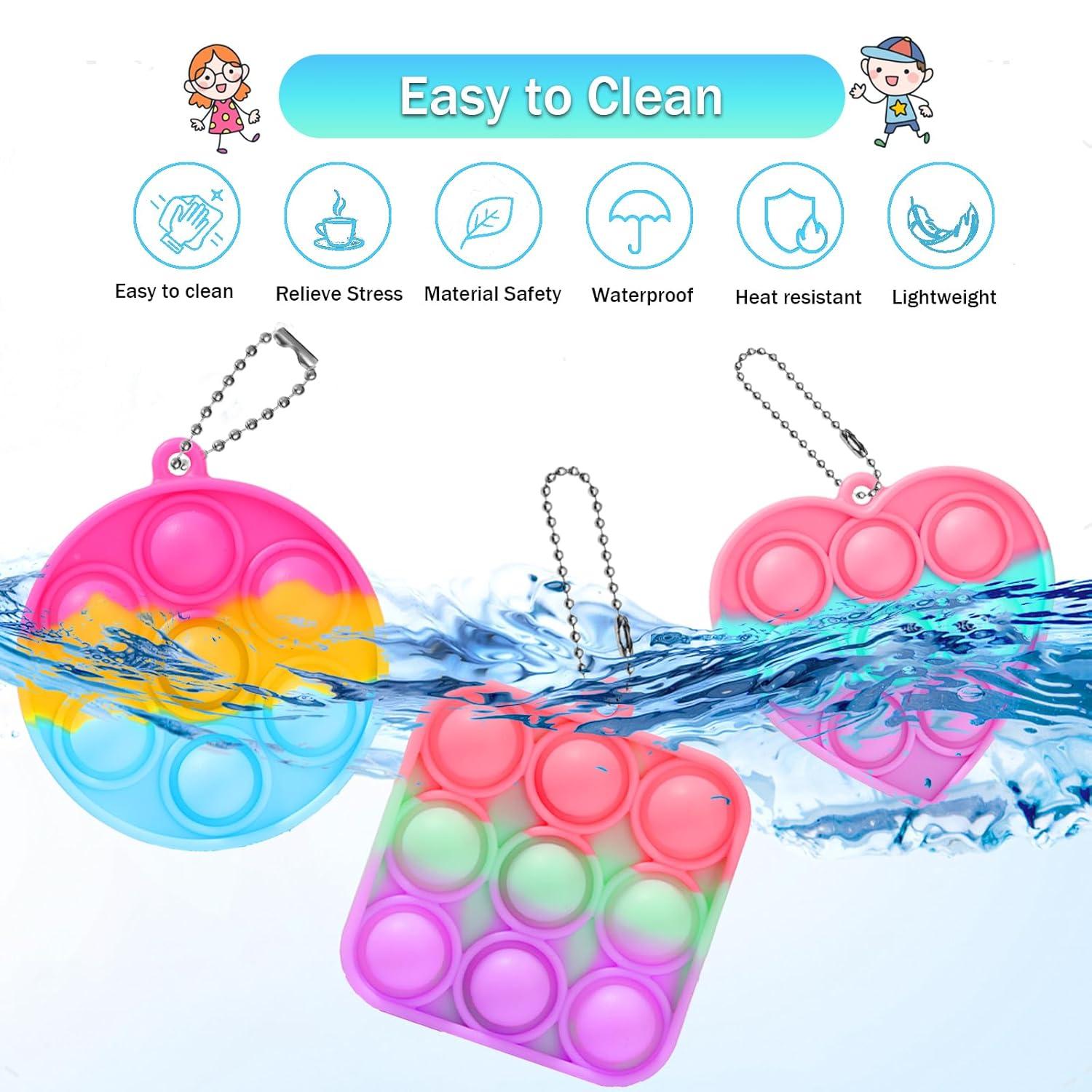 57PCS Party Favors for Kids, Fidget Toys Bulk Its Birthday Party Favors for Toddlers, Small Classroom Prizes Box Fidgets Toys, Goodie Bag Stuffers, Treasure Chest, Bubbles Poppers