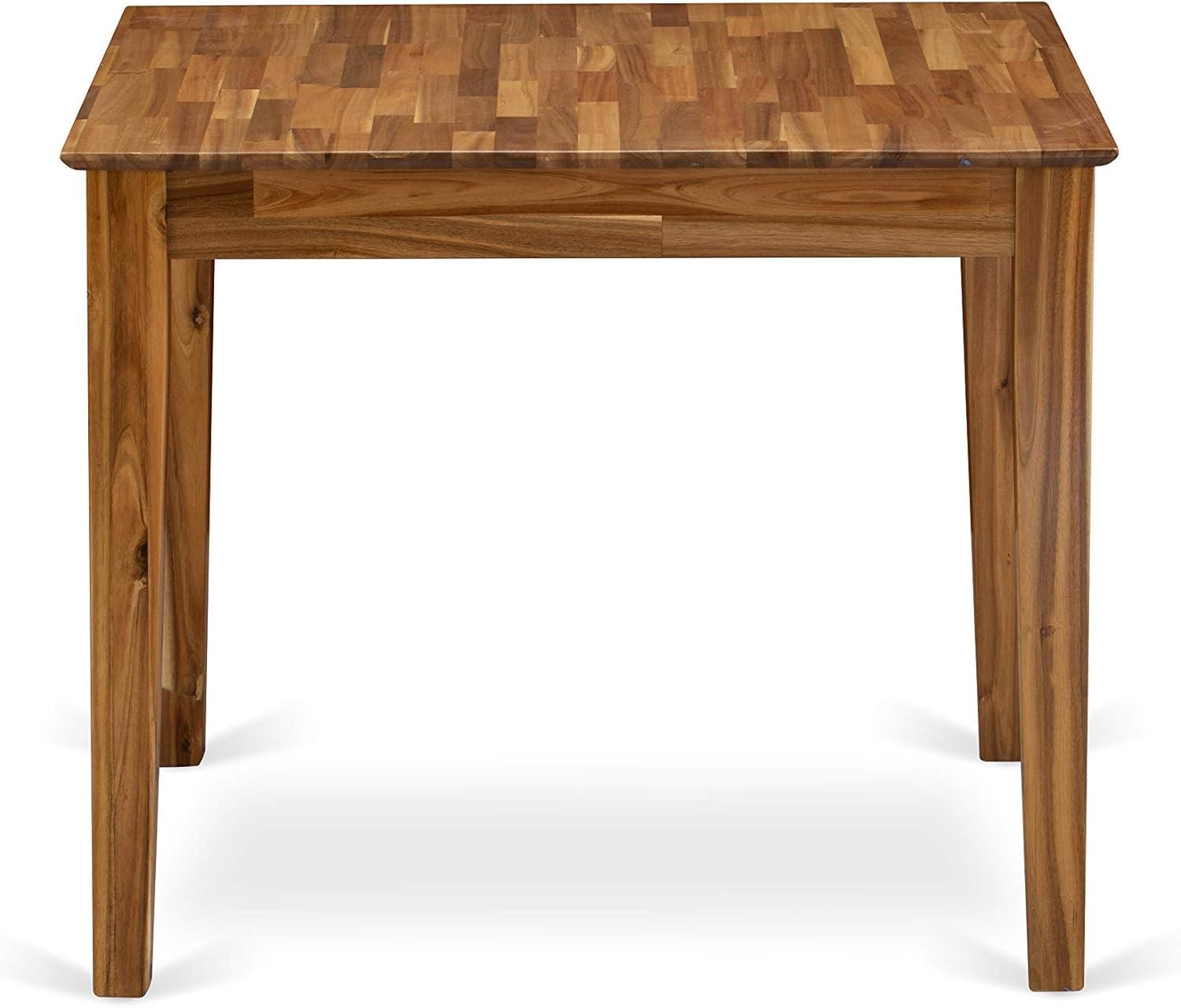 East West Furniture 36" Traditional Asian Hardwood Dining Table in Oak