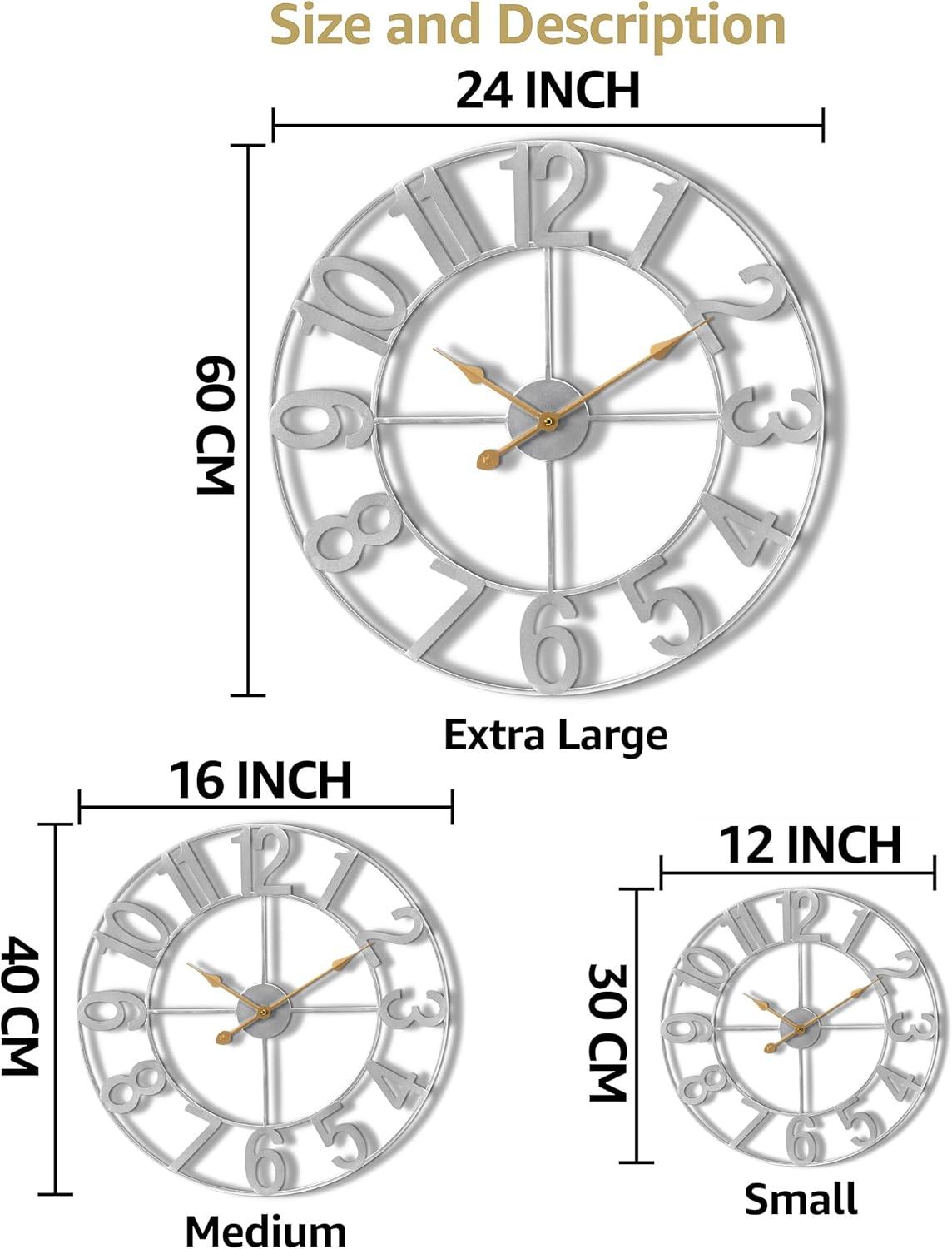 Sorbus Large 16" Numeral Analog Decorative Wall Clock