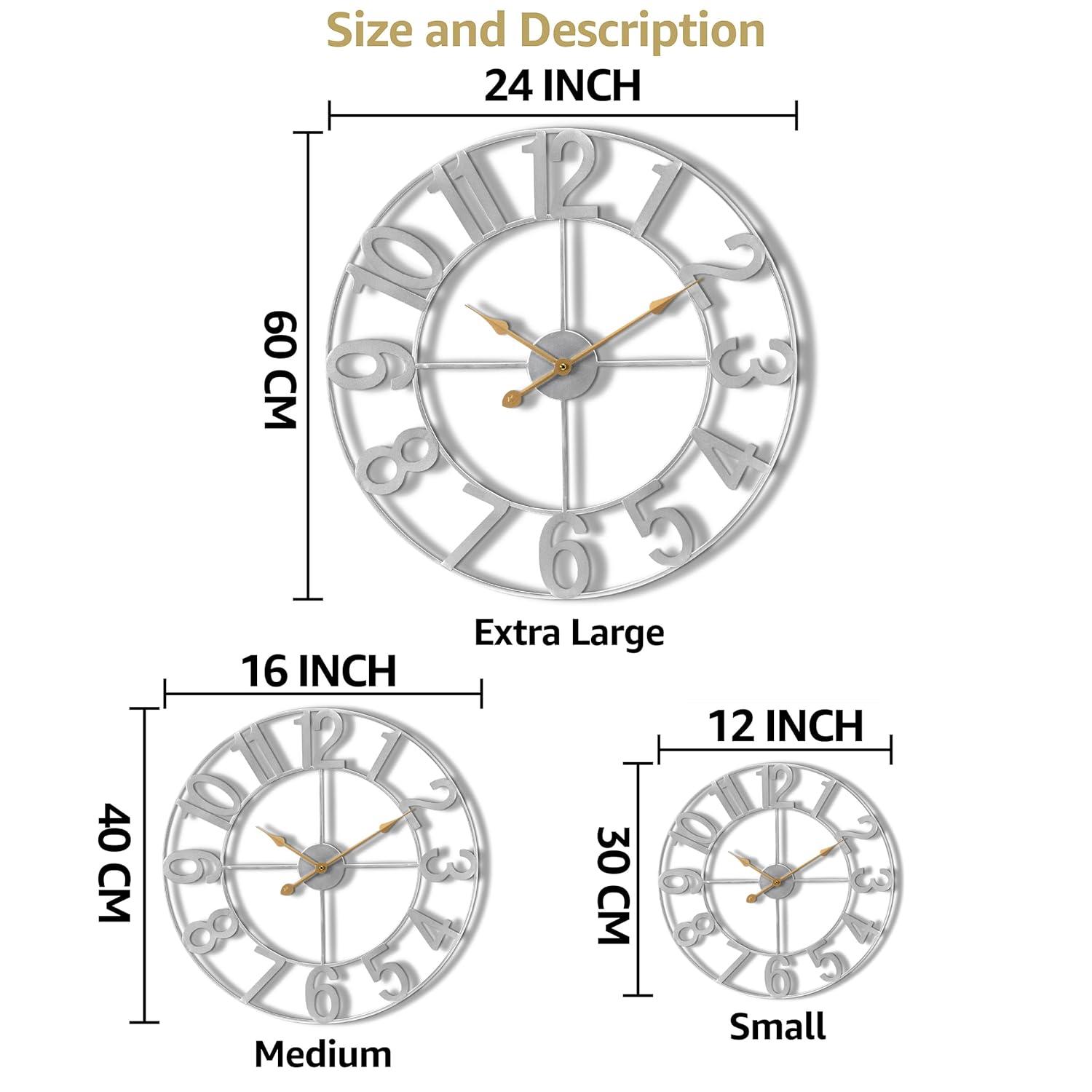 Sorbus Large 16" Numeral Analog Decorative Wall Clock