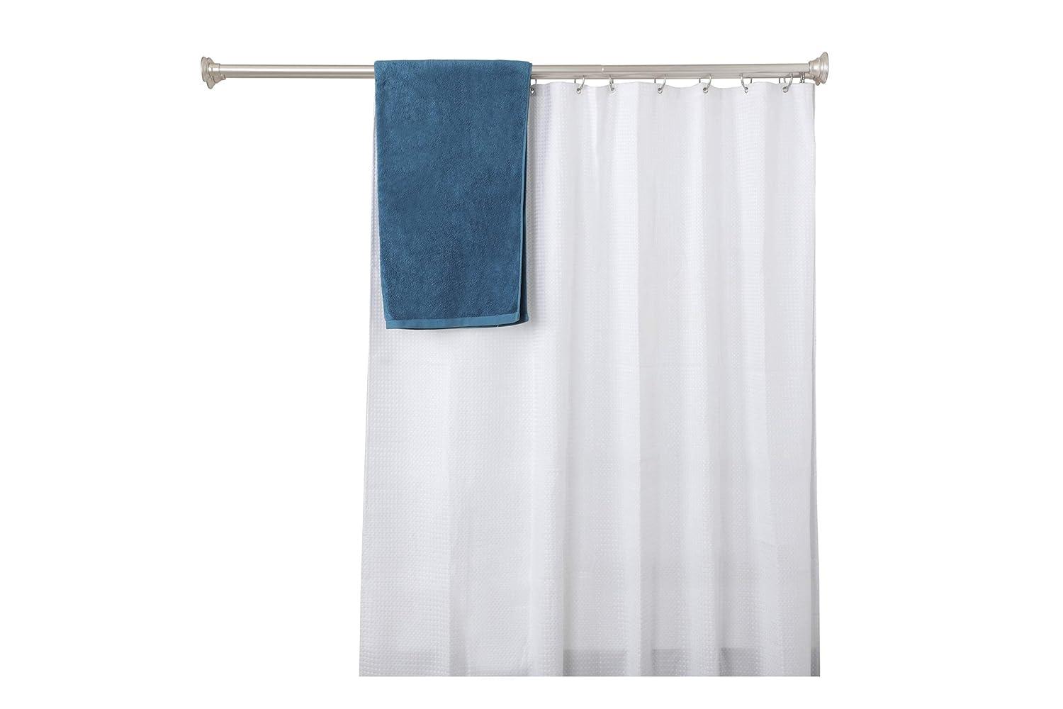 72'' Straight Tension Shower Curtain Rod & Hook Set