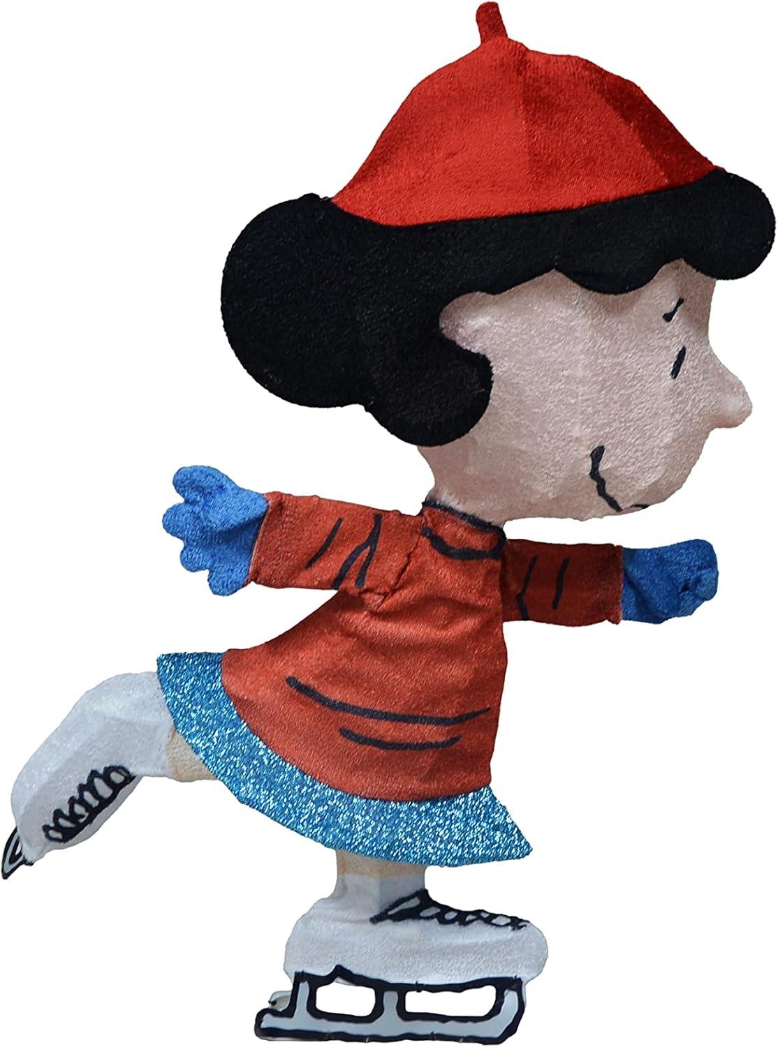 32INCH Skating Lucy Peanuts 3D Lighted LED Holiday Charlie Brown Christmas Yard Decor