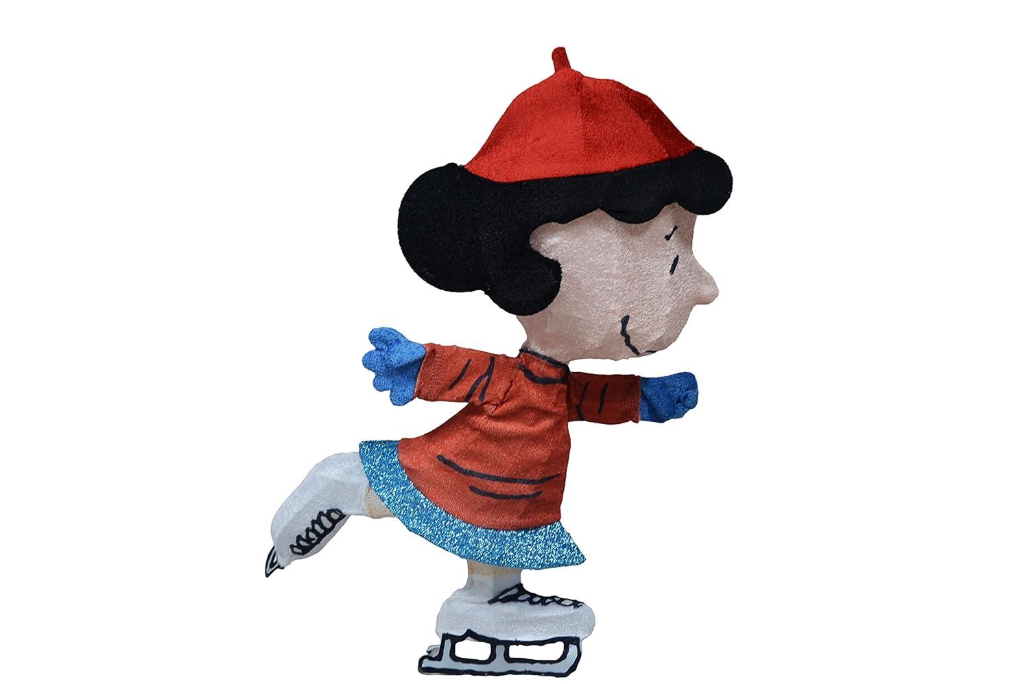 32INCH Skating Lucy Peanuts 3D Lighted LED Holiday Charlie Brown Christmas Yard Decor