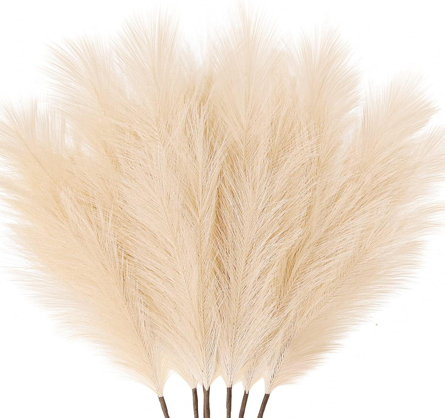 Beige 38" Tall Artificial Pampas Grass Bouquet