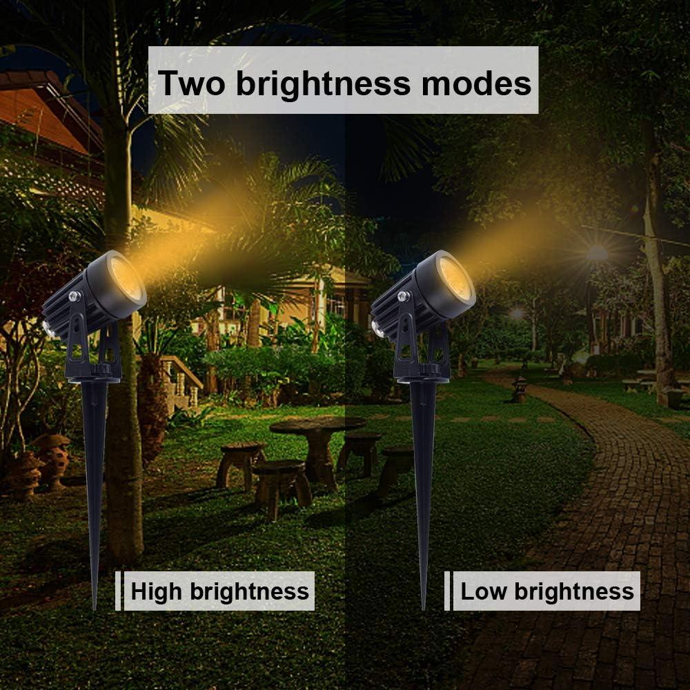 Black Solar Powered LED Pathway Lights with White Shade