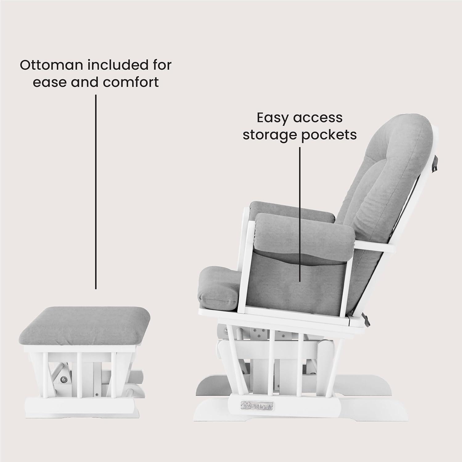 Cozy Glider Rocker and Ottoman